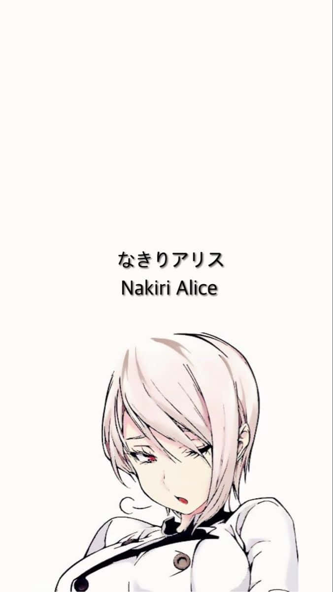 Alice Nakiri, pale pink-haired, red eyes, SD Phone Wallpaper