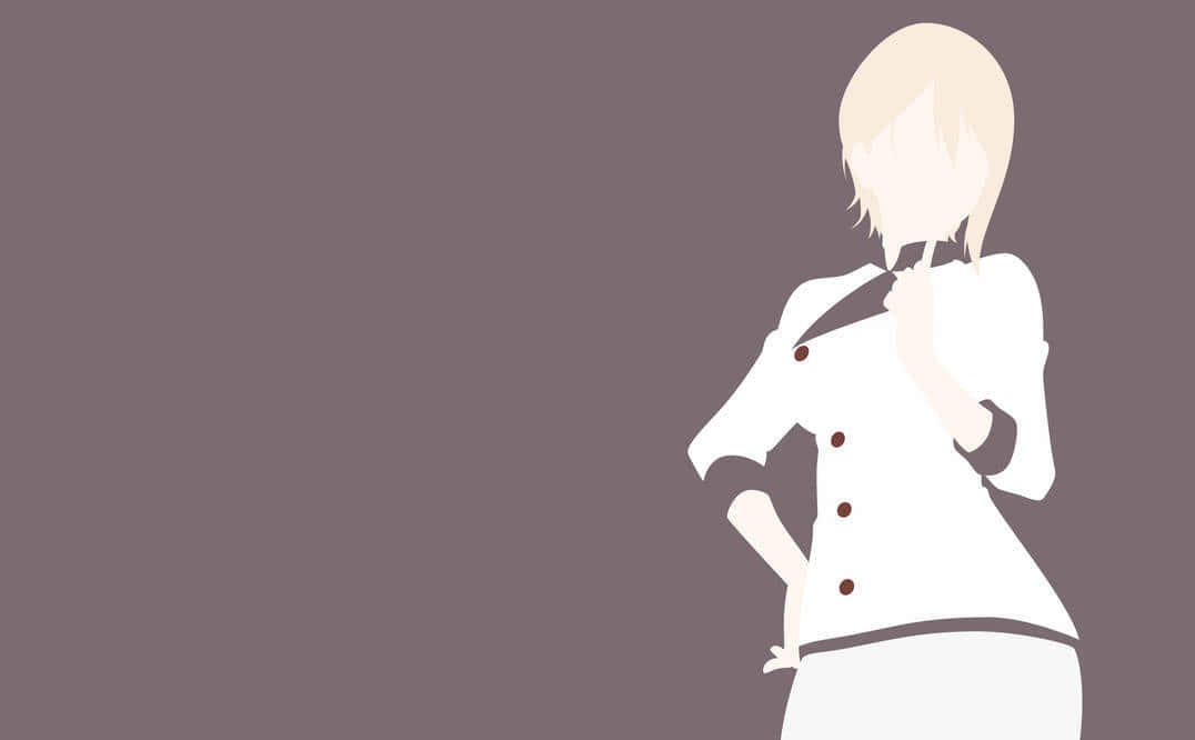 Alice Nakiri, blonde anime girl, white uniform with brown buttons, SD Desktop Wallpaper
