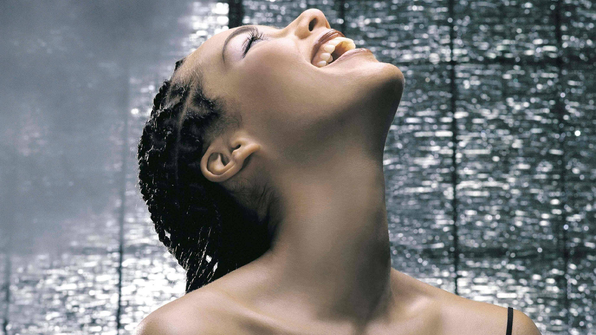 Alicia Keys, box braids, wet braided hair, Full HD Desktop Wallpaper
