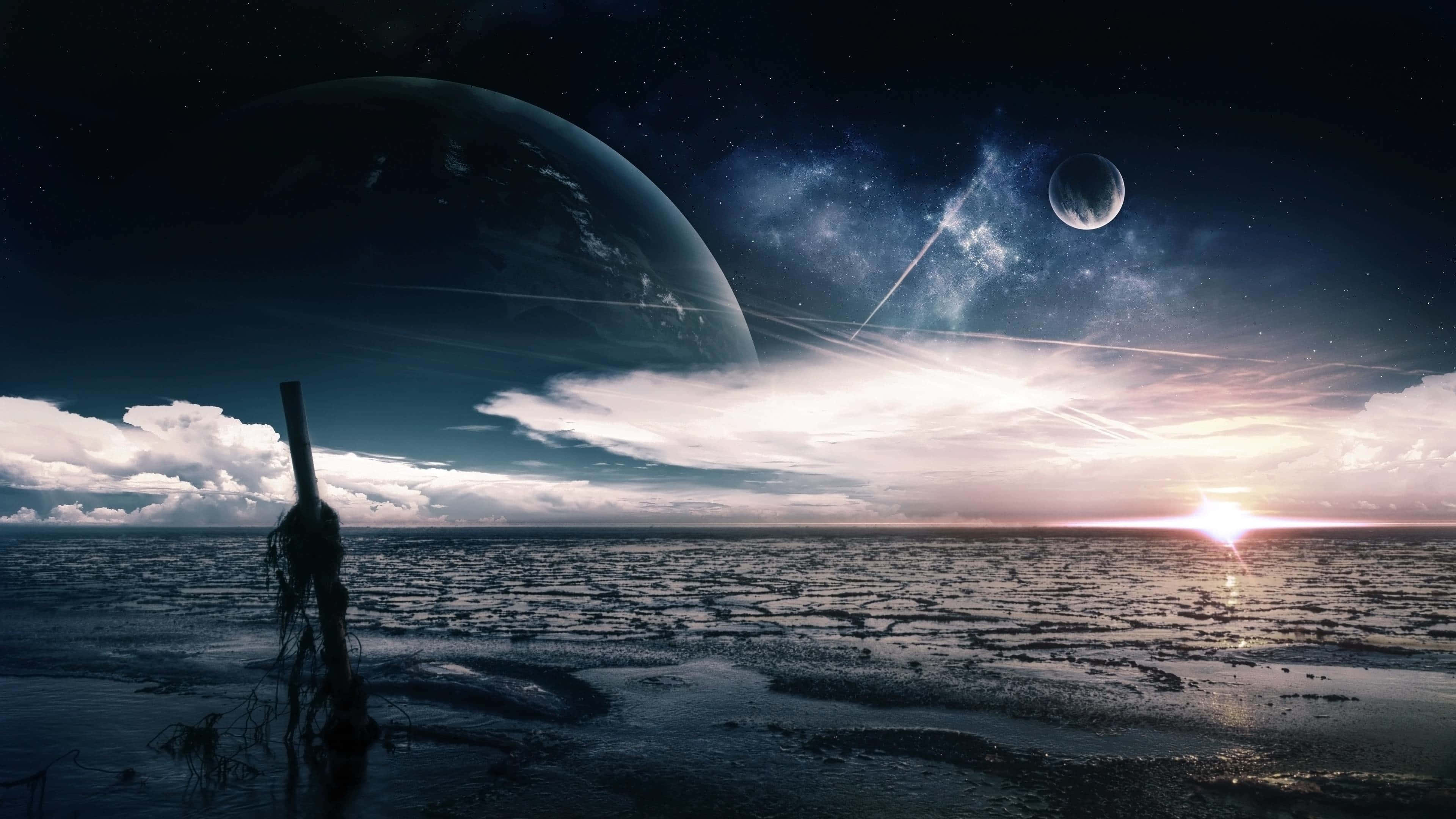 Alien, 4K, desolate alien shore, 4K Desktop Wallpaper