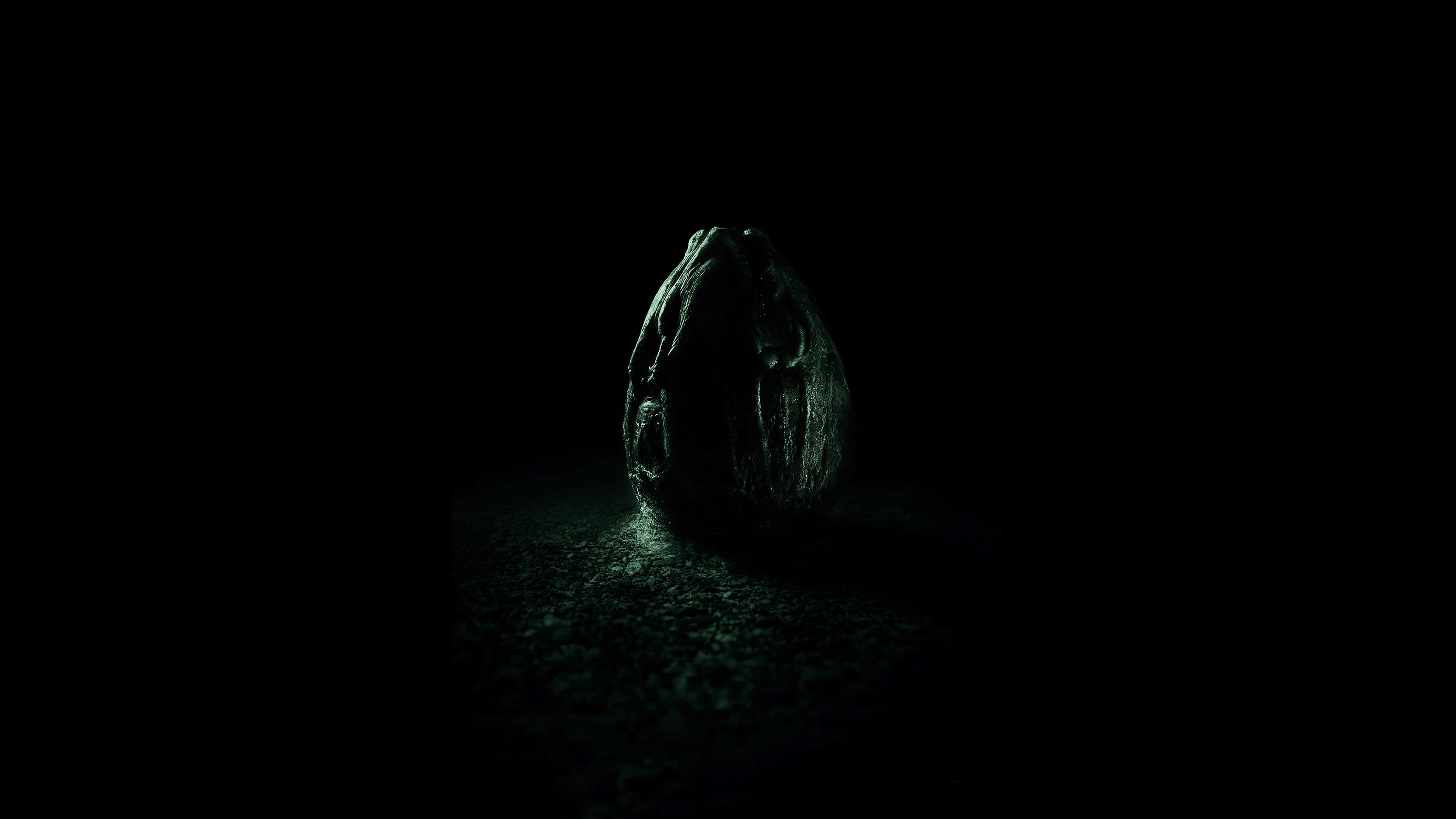 Alien 4K, cracked egg, spotlight, 4K Desktop Wallpaper