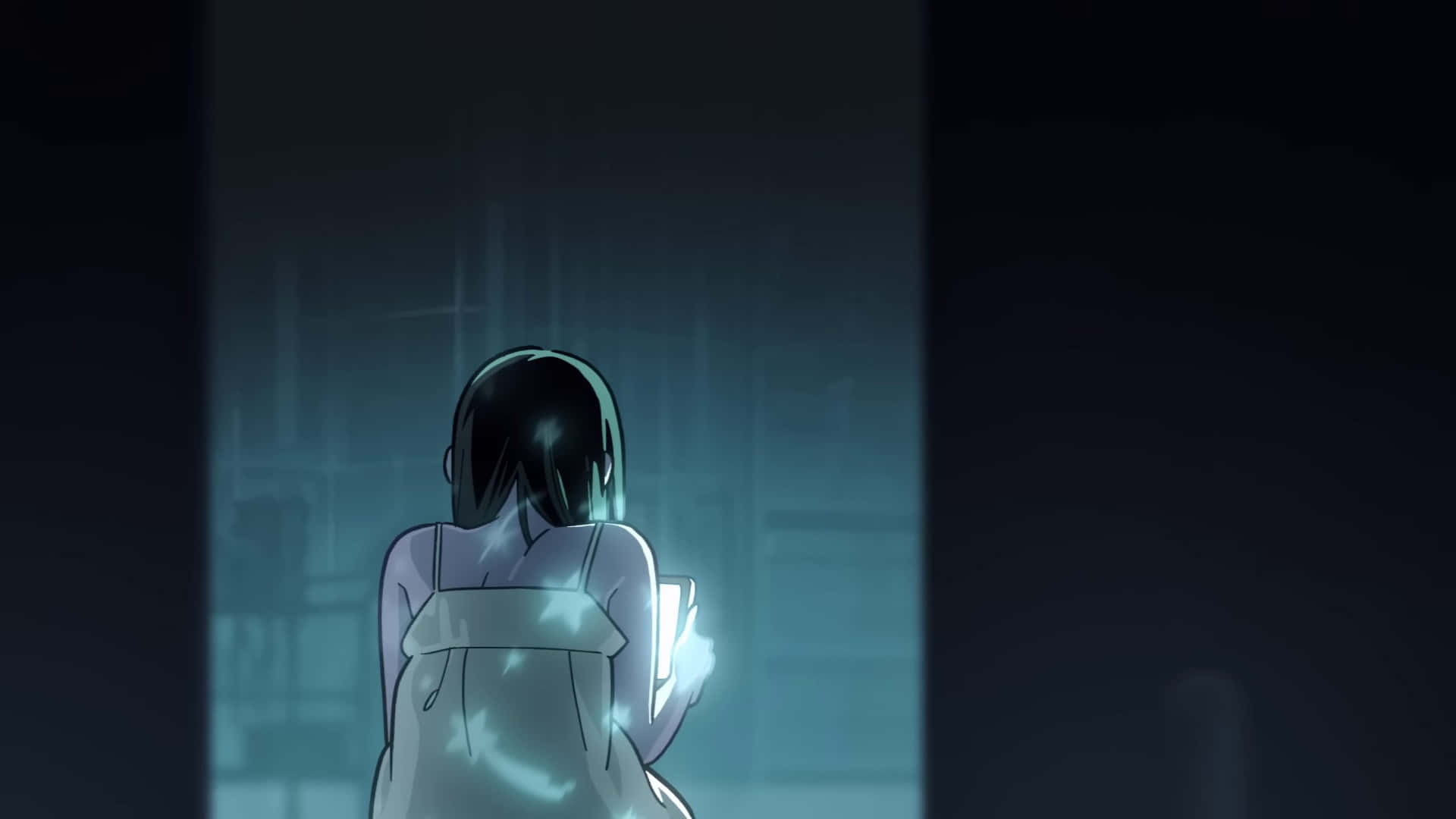 Alien Stage, anime girl, dark hair, Full HD Desktop Wallpaper