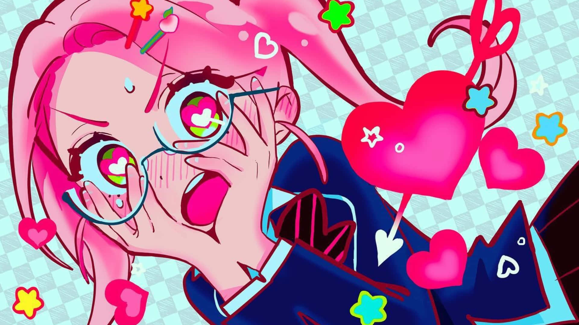 Alien Stage, anime girl, pink-haired, Full HD Desktop Wallpaper