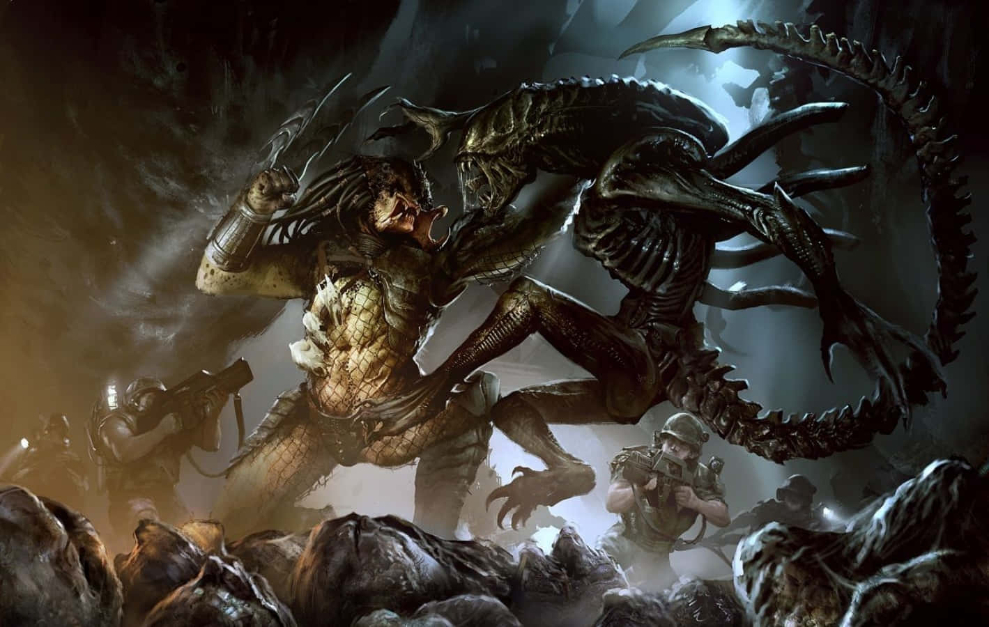 Alien Vs Predator, Predator, Alien, HD Desktop Wallpaper