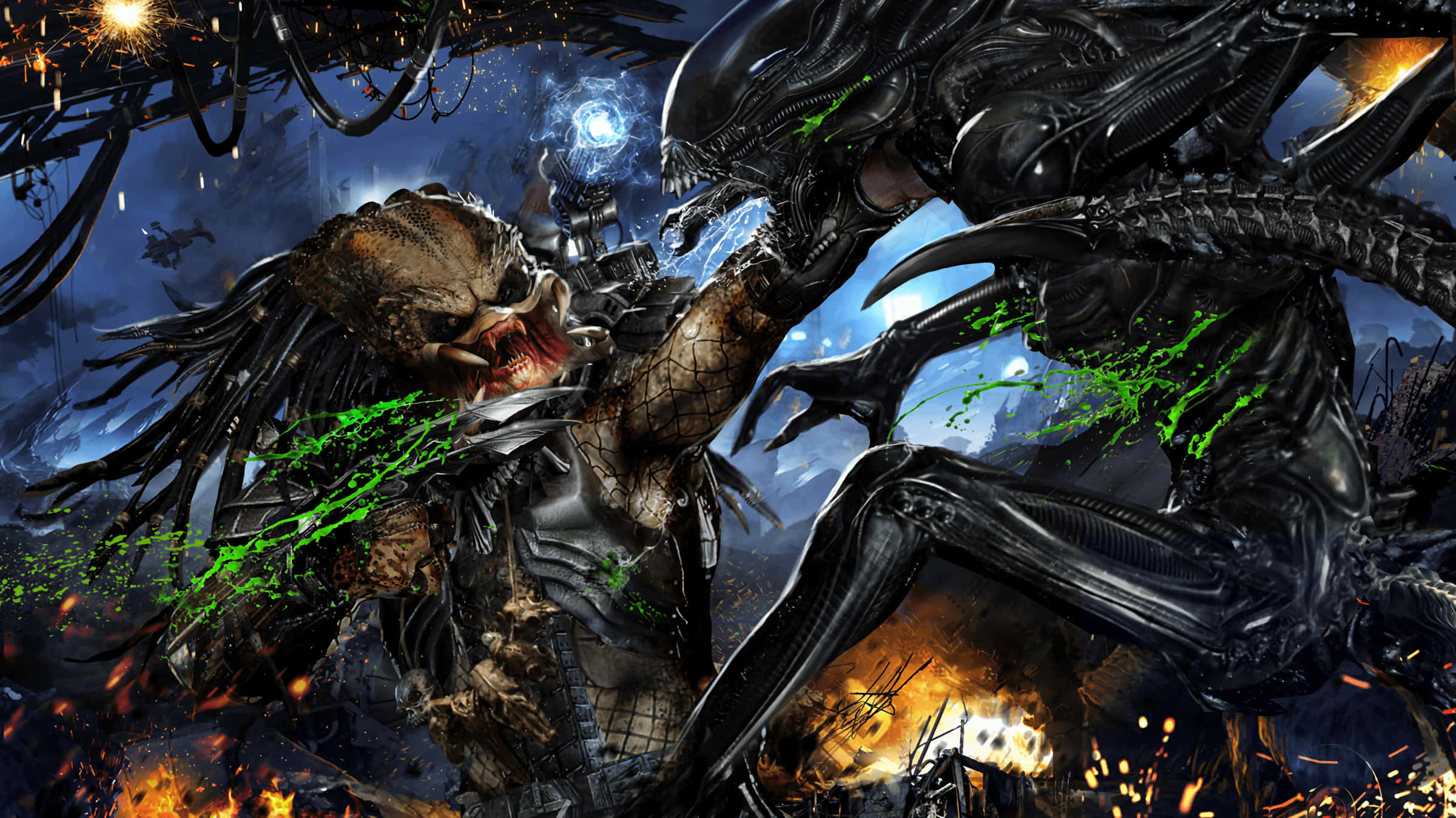 Alien Vs Predator, Predator, Alien, Full HD Desktop Wallpaper