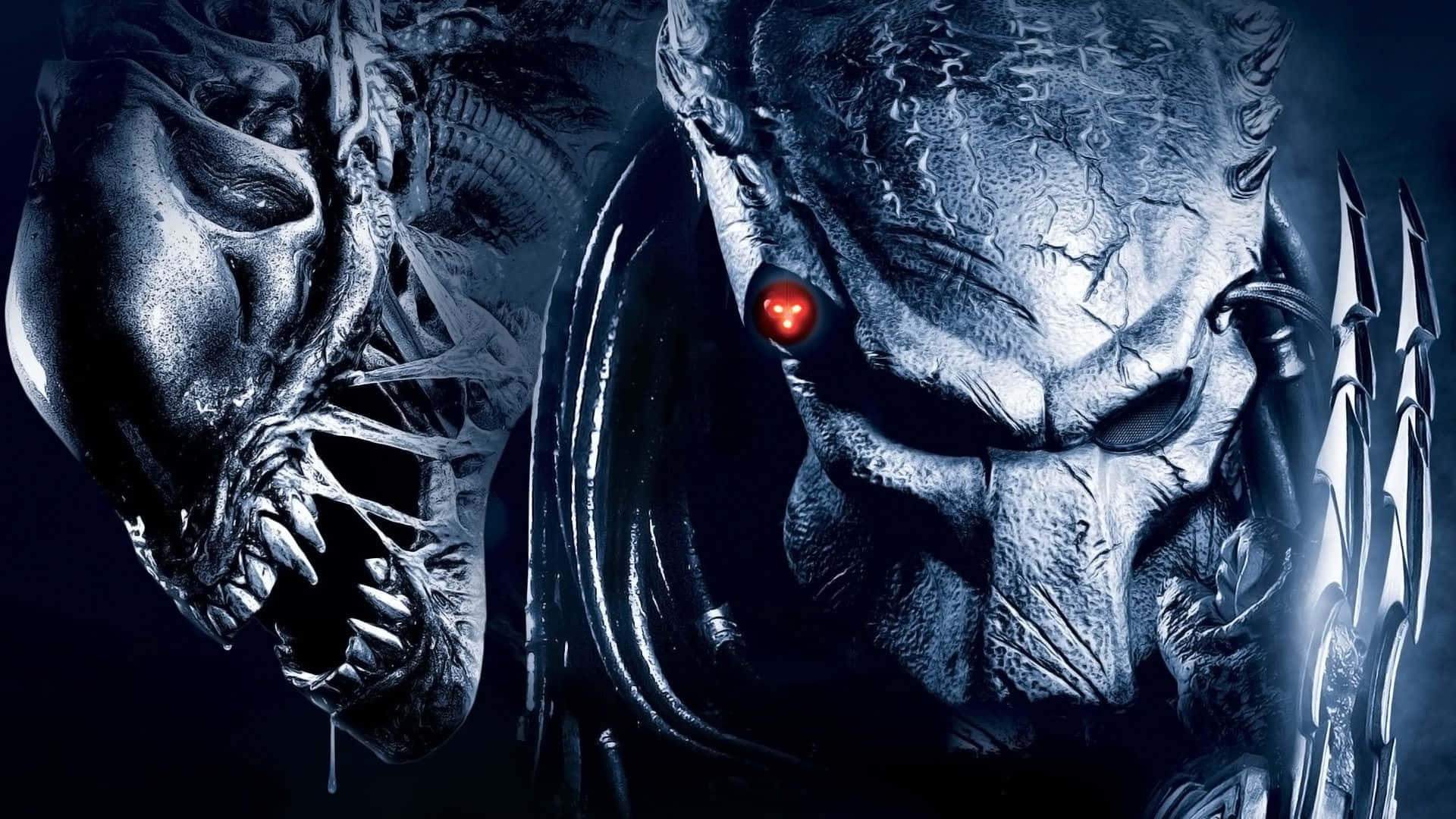 Alien Vs Predator, Predator, glowing red eye, Full HD Desktop Wallpaper