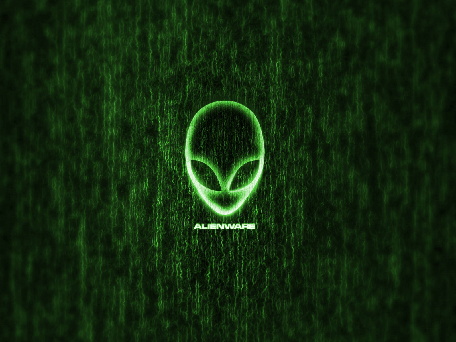 Alienware Default, green logo, glowing green alien head logo, HD Desktop Wallpaper