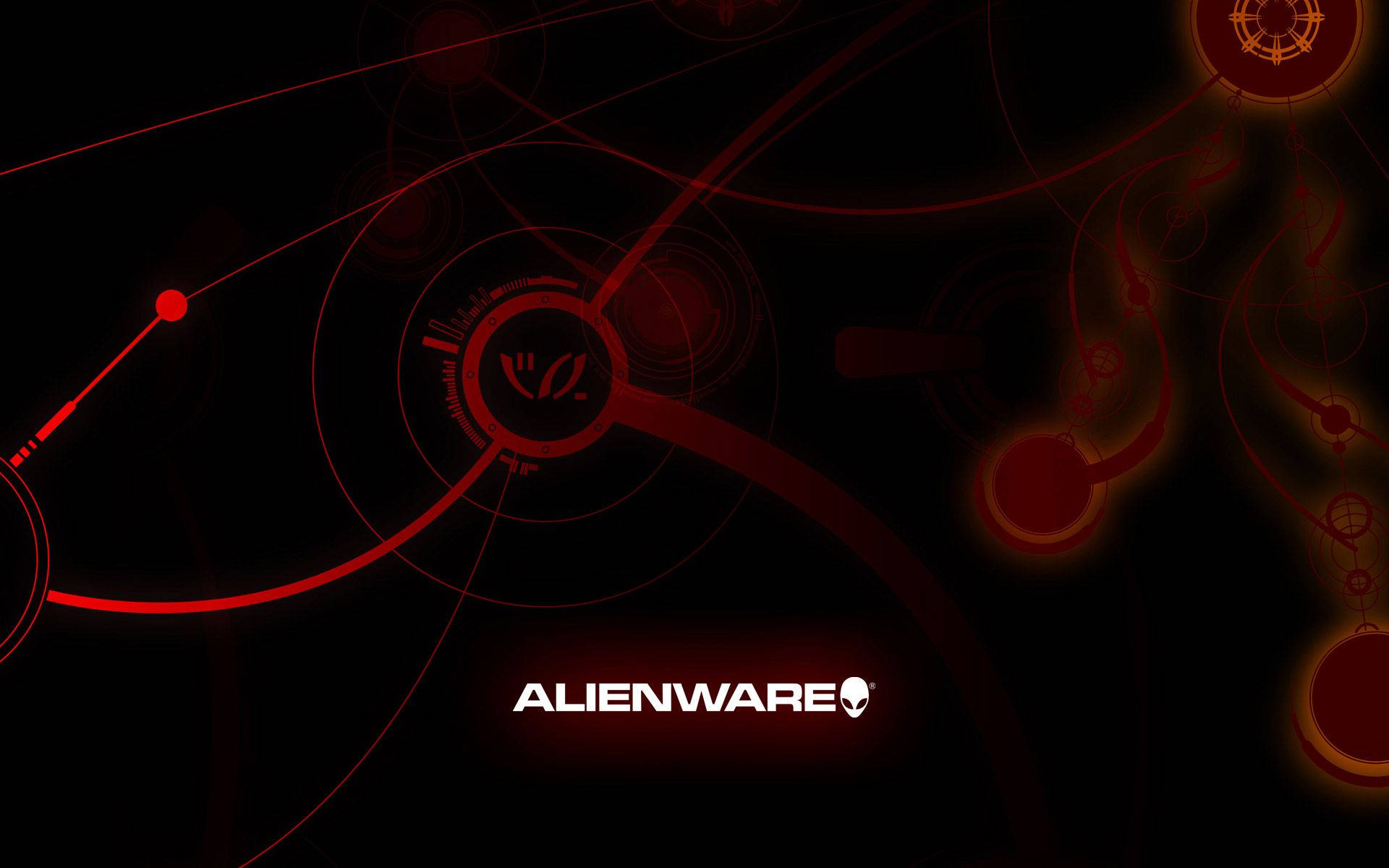 Alienware, dark red, glowing logo, Full HD Desktop Wallpaper