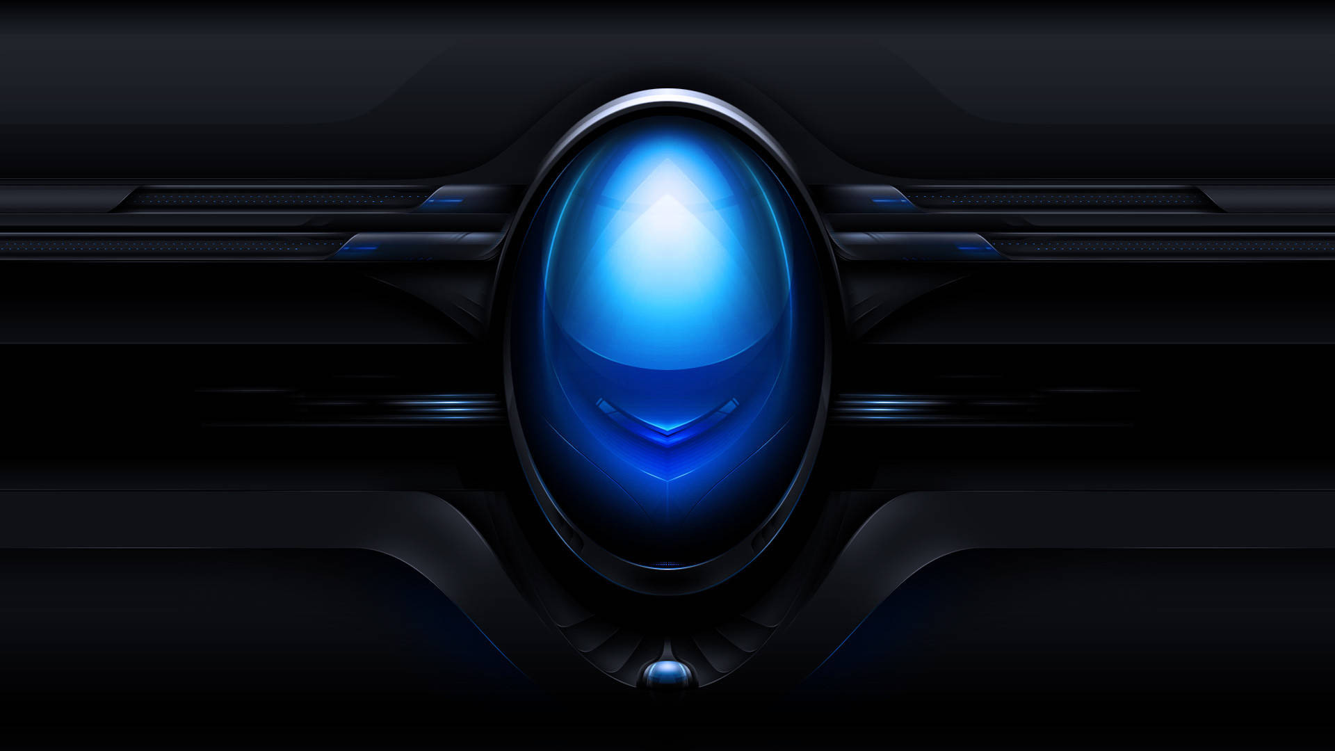 Alienware, black, blue, Full HD Desktop Wallpaper