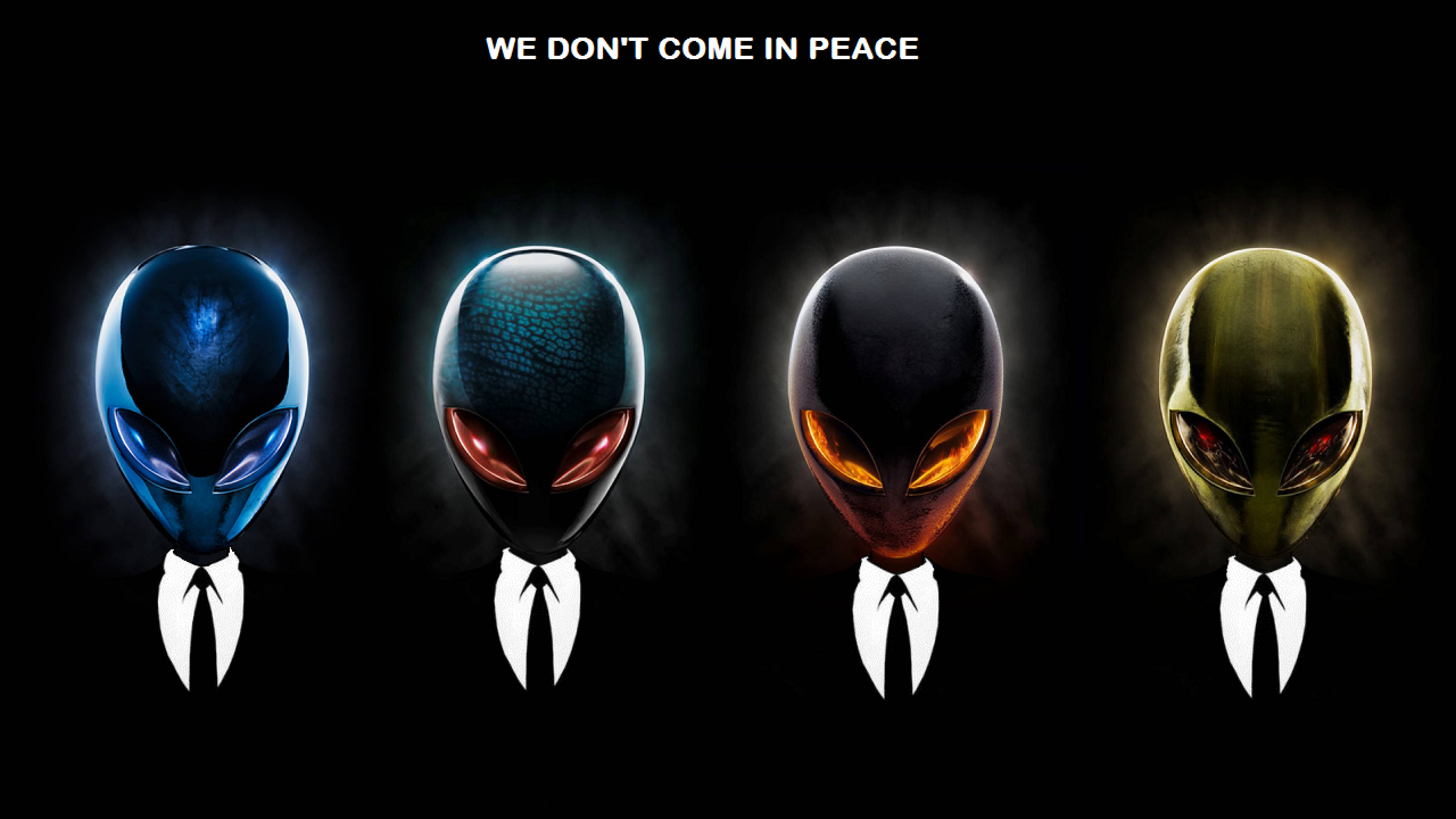 Alienware, 3840x2160, black background, 4K Desktop Wallpaper