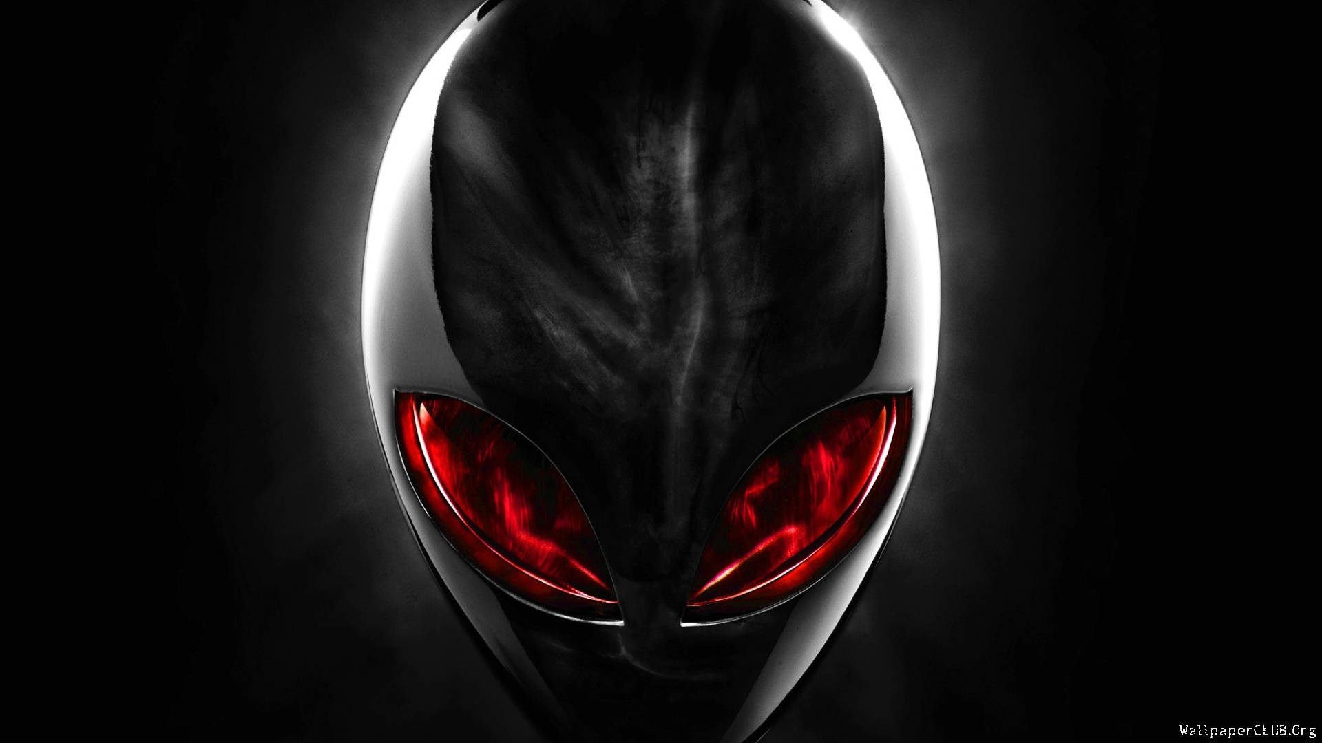 Alienware Default, red eye, glowing red eyes, Full HD Desktop Wallpaper
