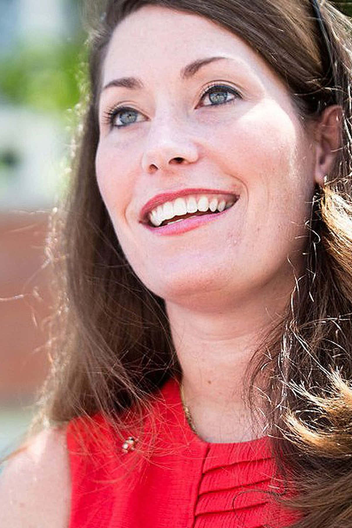 Alison Lundergan Grimes, blue eyes, brown hair, HD Phone Wallpaper
