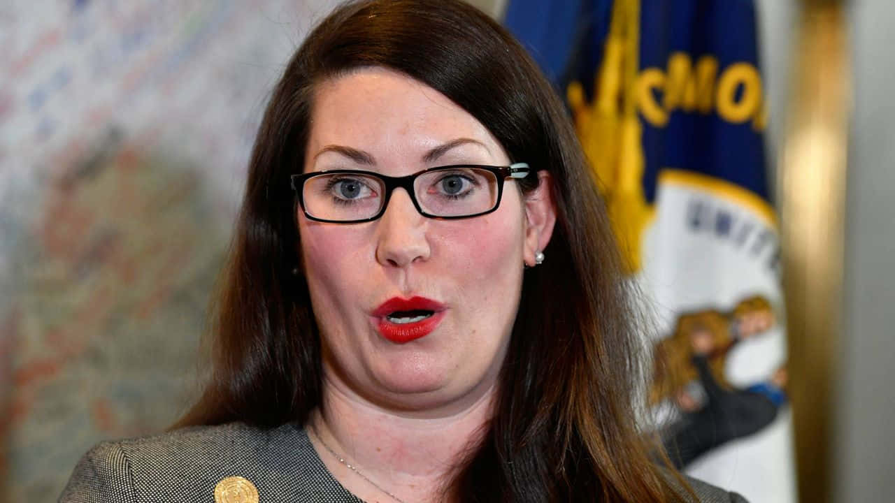Alison Lundergan Grimes, glasses, dark hair, HD Desktop Wallpaper