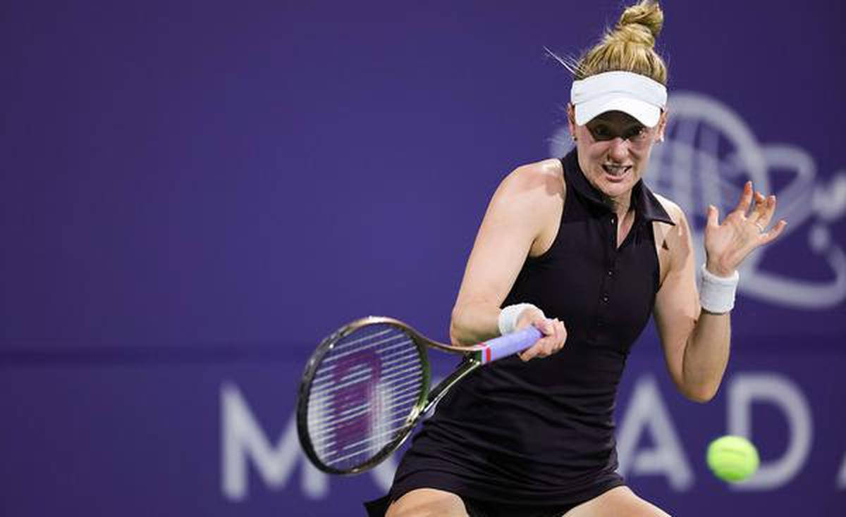 Alison Riske-Amritraj, black tennis dress, bright green ball, SD Desktop Wallpaper