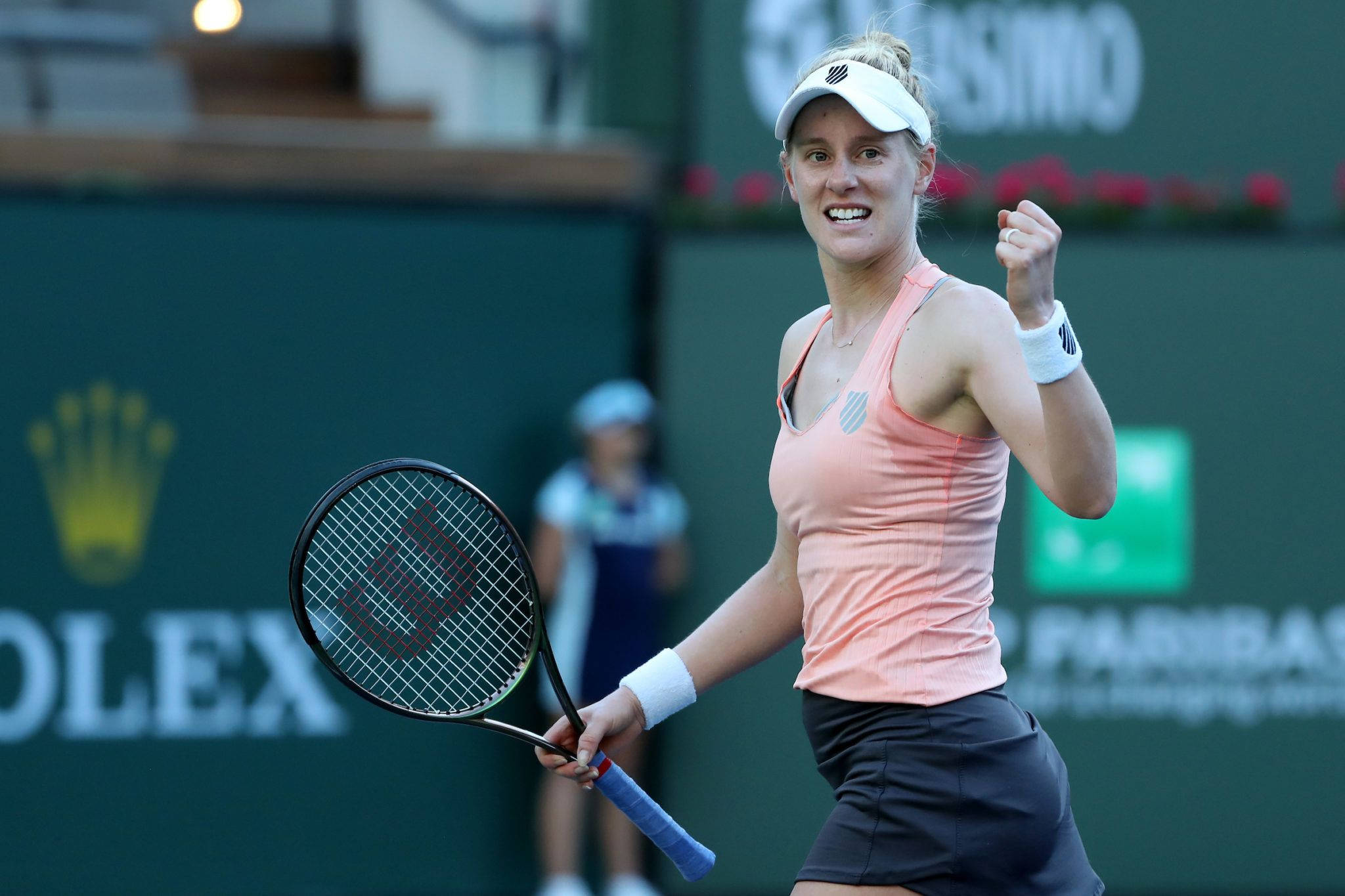 Alison Riske-Amritraj, fist pump, tennis player, Full HD Desktop Wallpaper