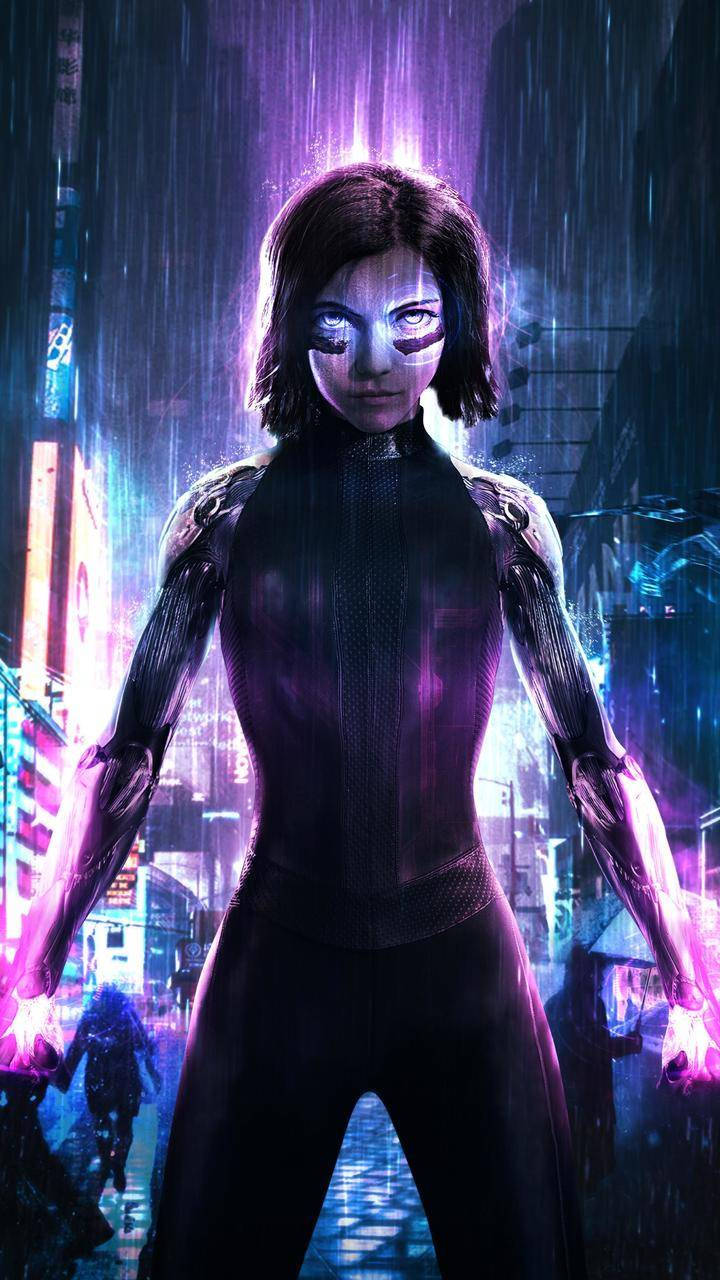 Alita Battle Angel, hunter warrior, cyberpunk woman, HD Phone Wallpaper