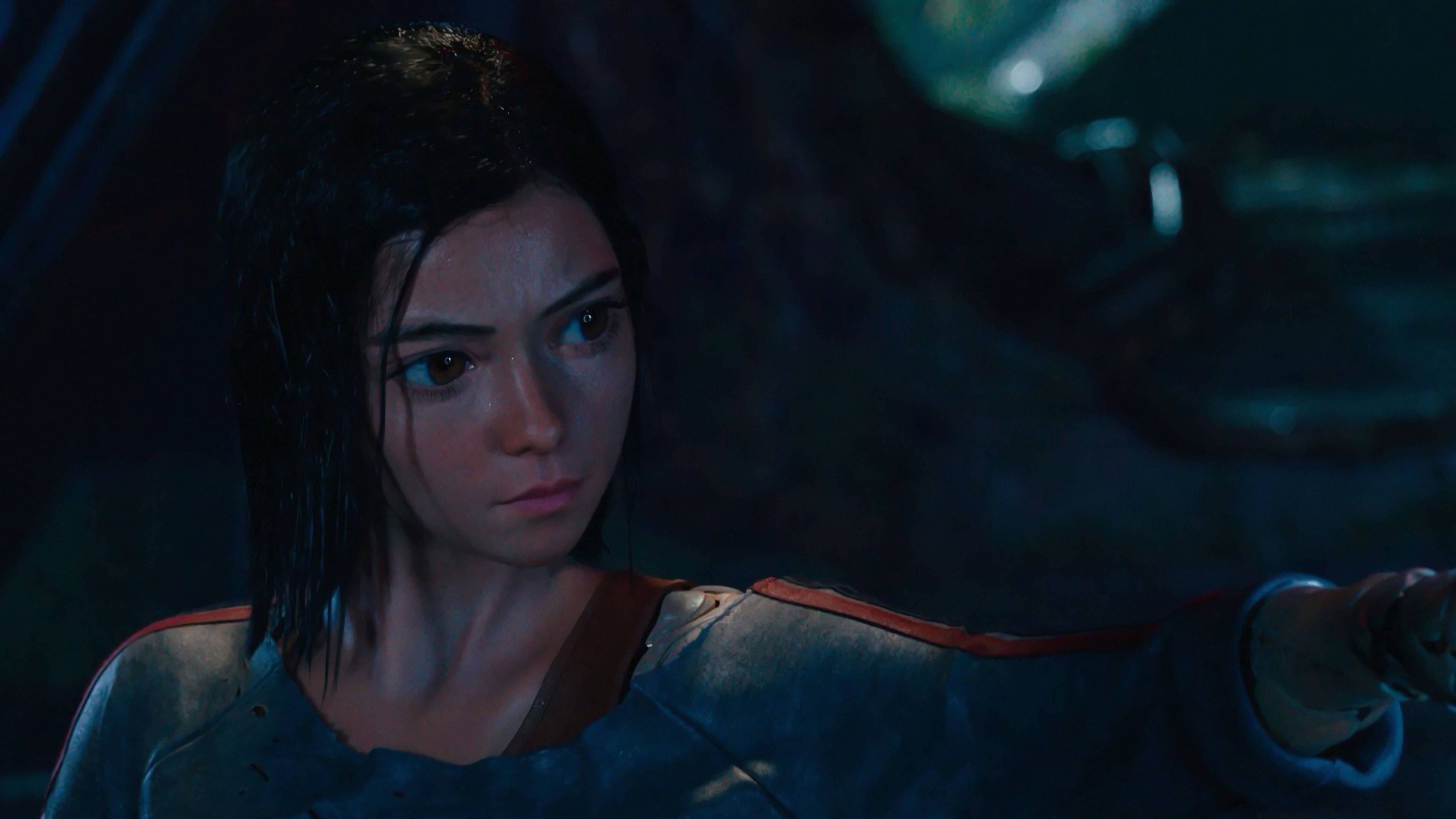 Alita Battle Angel, cyberpunk, dark armor, 4K Desktop Wallpaper