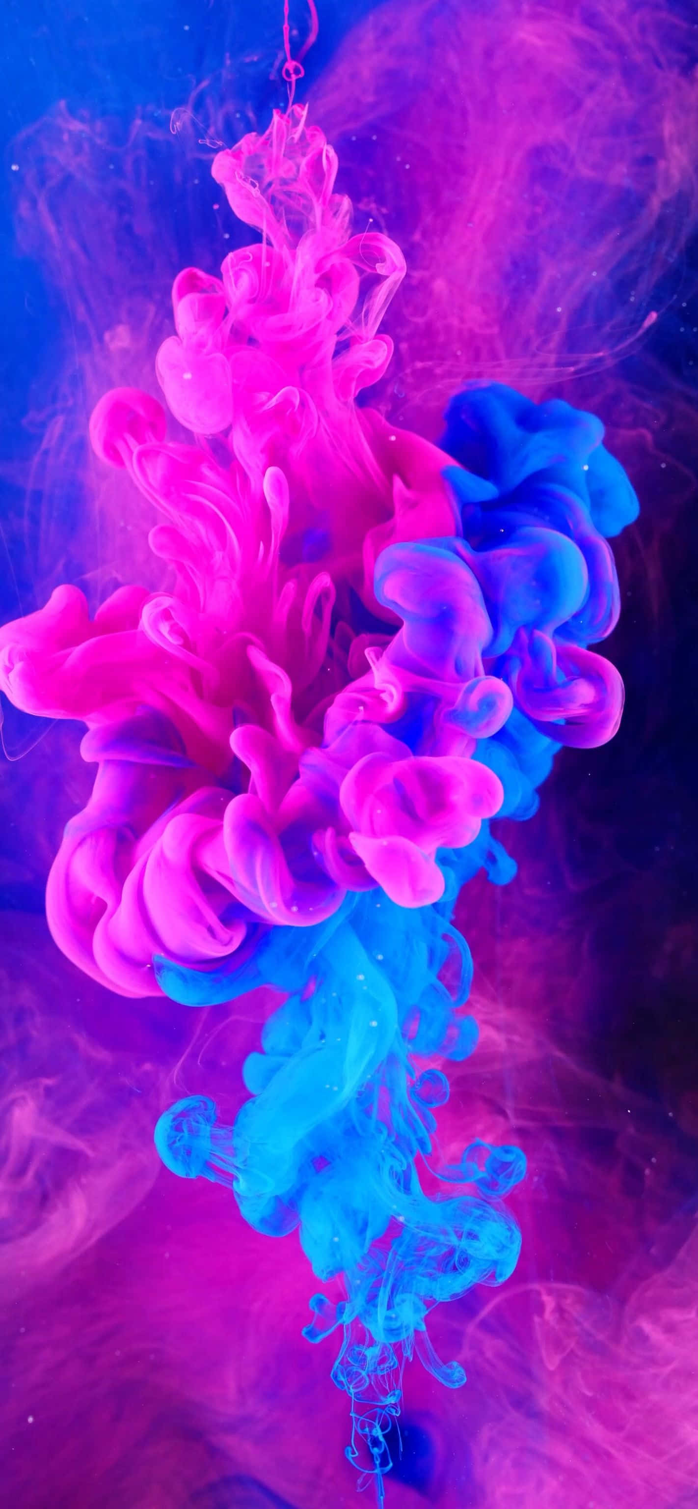 iPhone Alive, smoke bomb, vibrant pink, 2K Phone Wallpaper