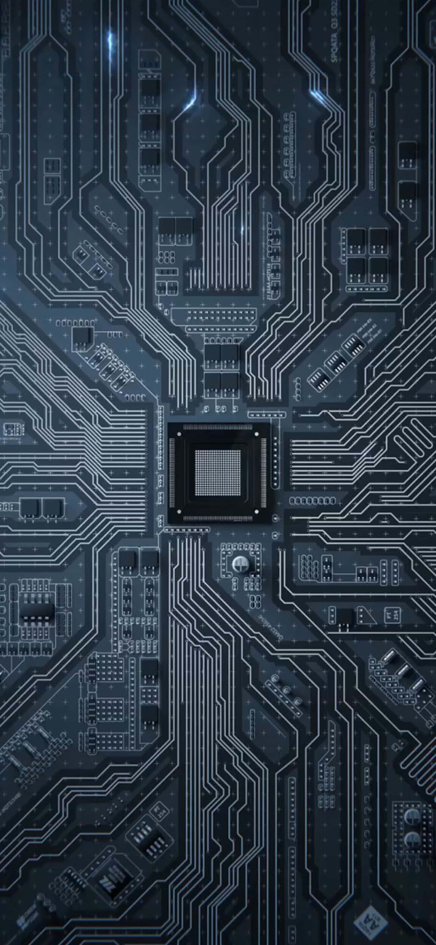 Alive, microchip, circuit board, 2K Phone Wallpaper