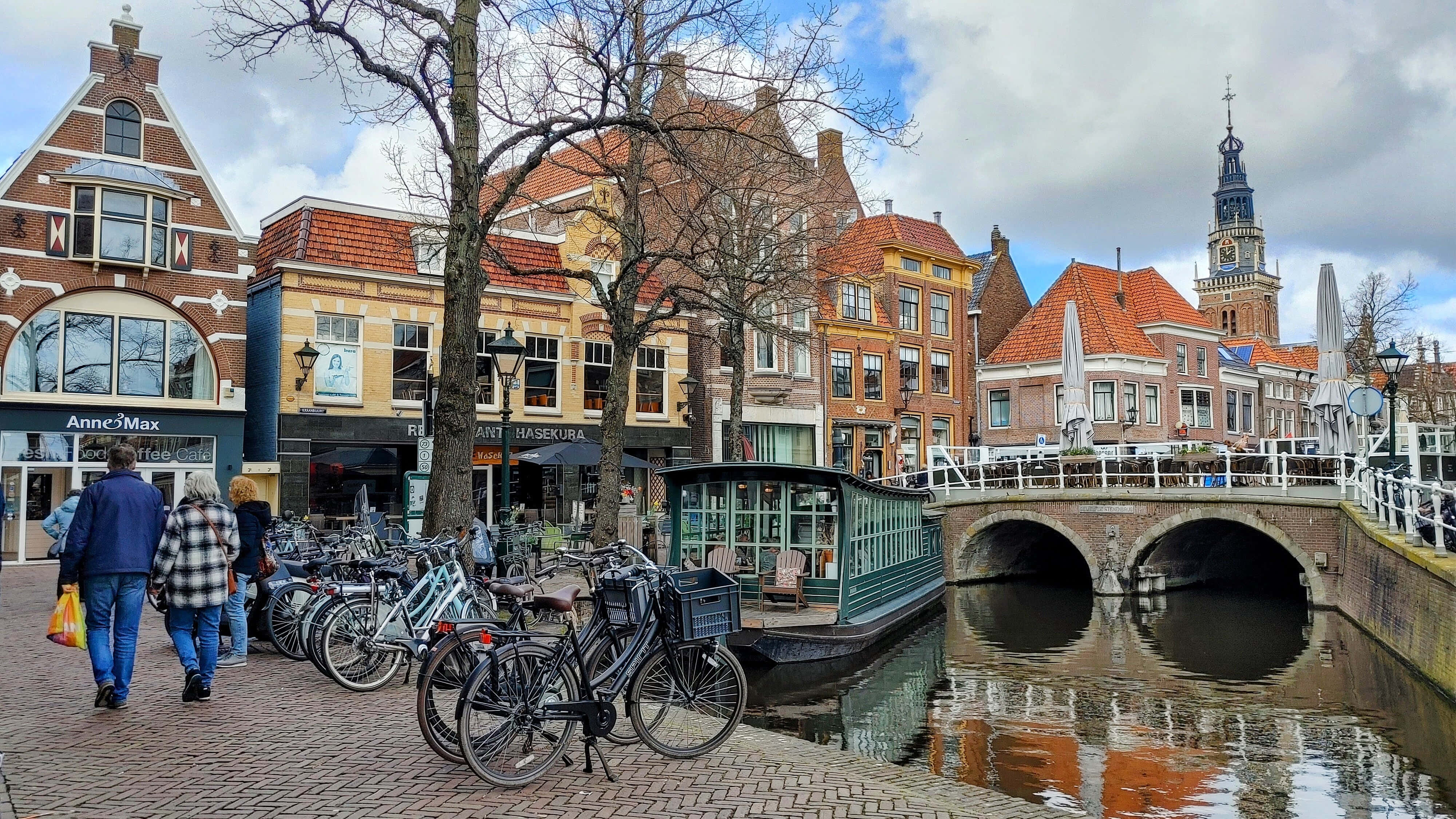 Alkmaar, canal, street scene, 4K Desktop Wallpaper