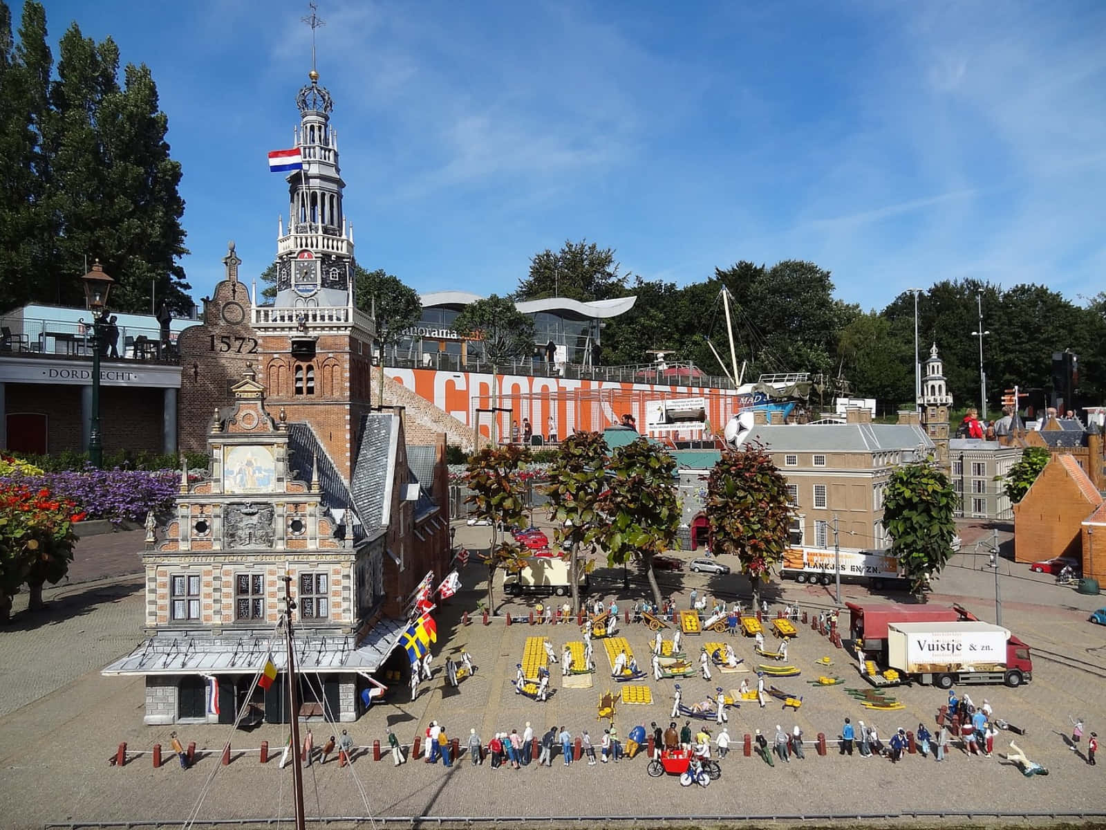 Alkmaar, cheese market, miniature model, HD Desktop Wallpaper