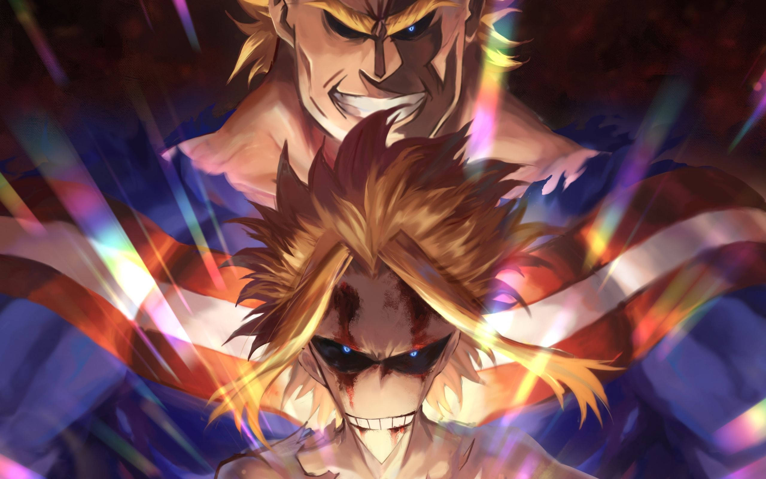 All Might, spiky hair, intense expressions, 2K Desktop Wallpaper