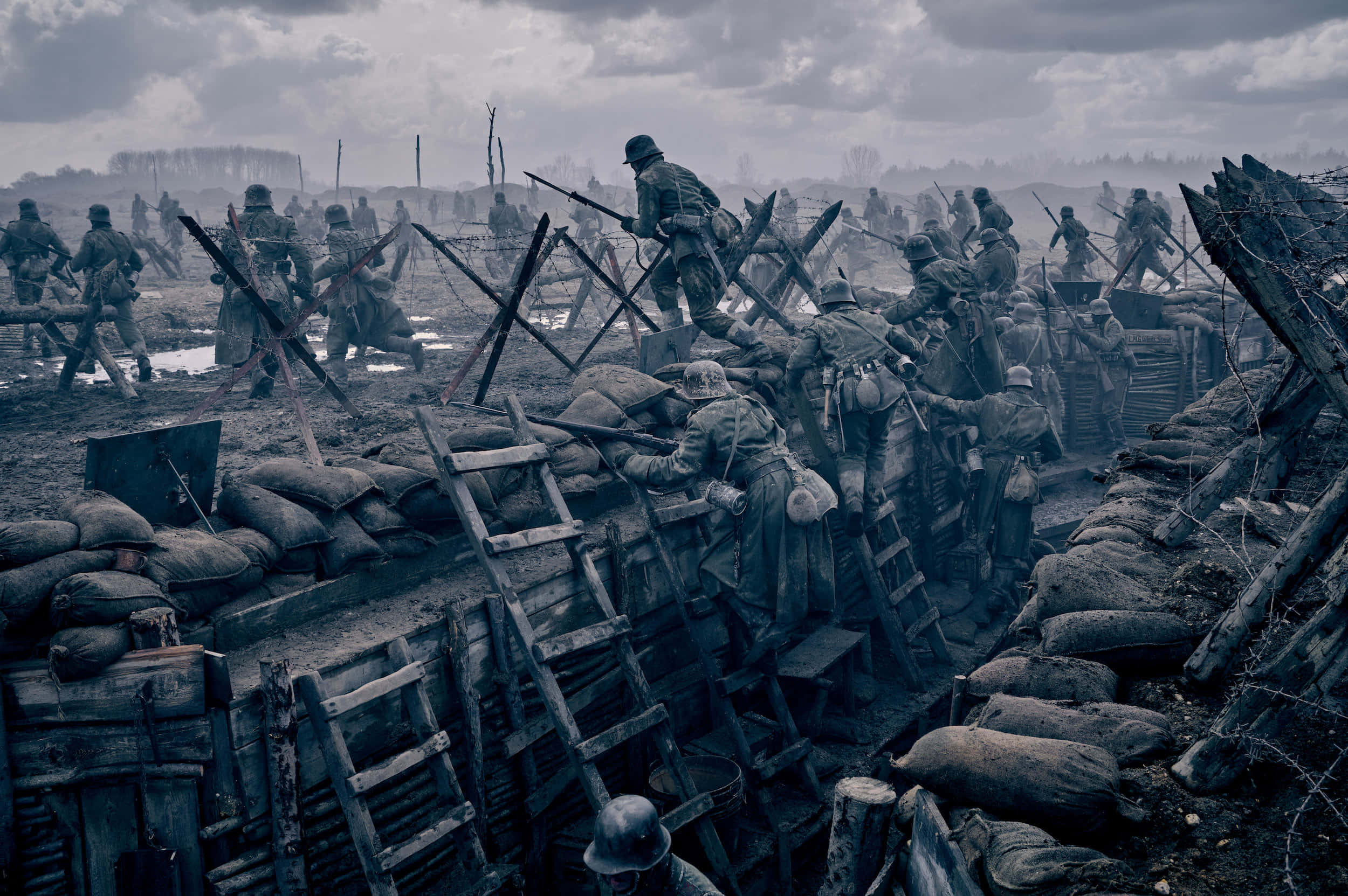 All Quiet On The Western Front, trench warfare, muddy battlefield, Full HD Desktop Wallpaper