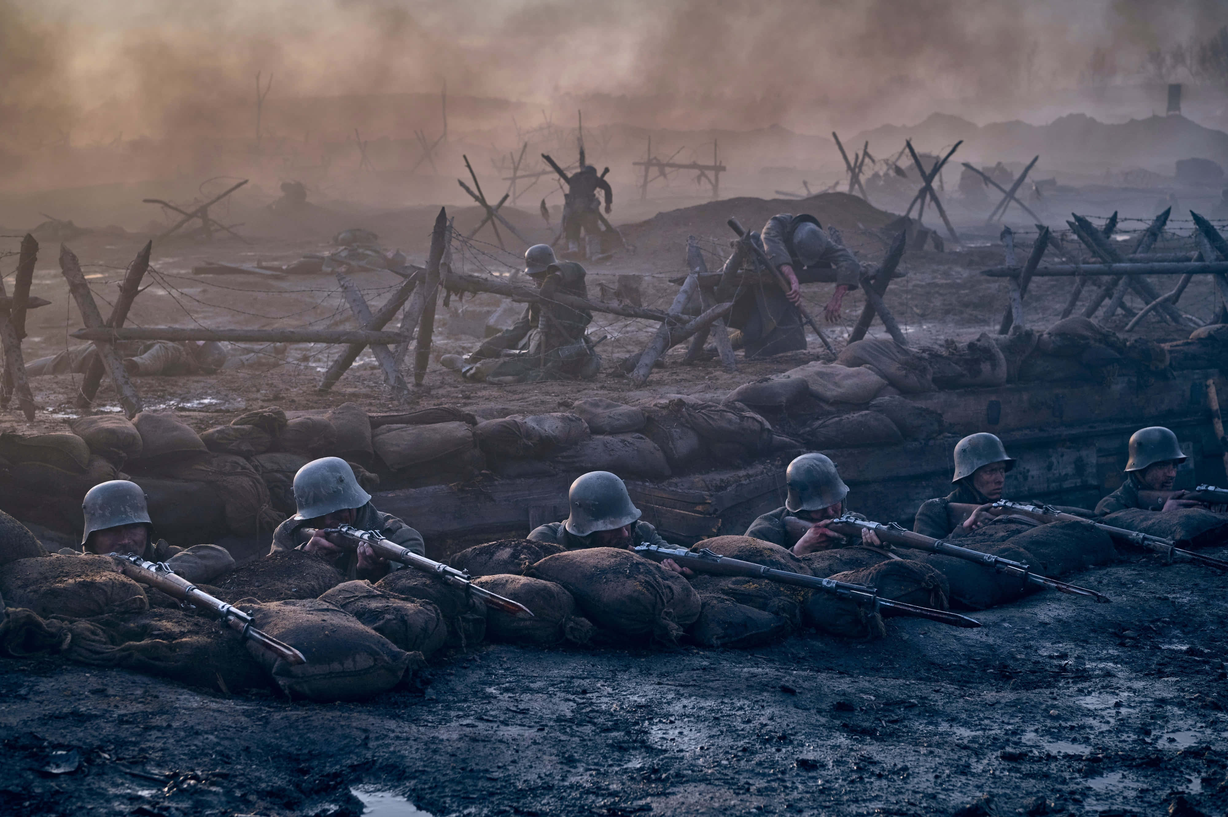 All Quiet On The Western Front, soldiers, helmets, 4K Desktop Wallpaper