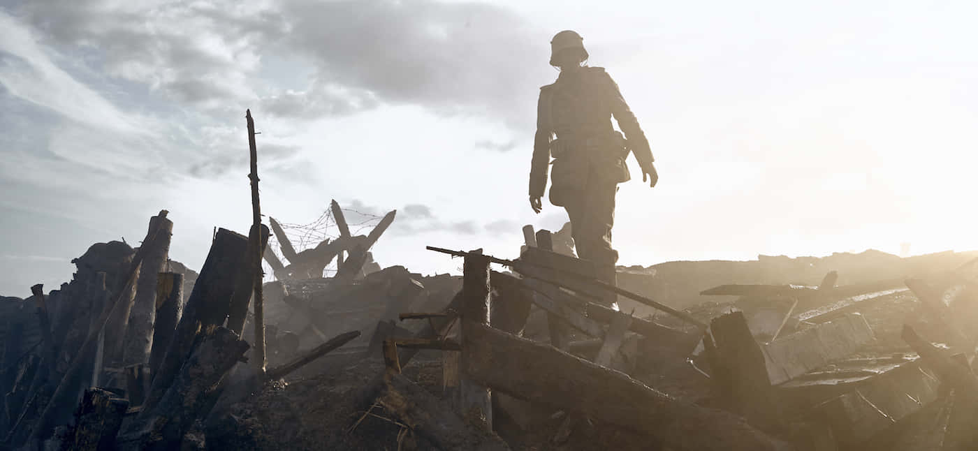 All Quiet On The Western Front, soldier, war-torn rubble, HD Desktop Wallpaper