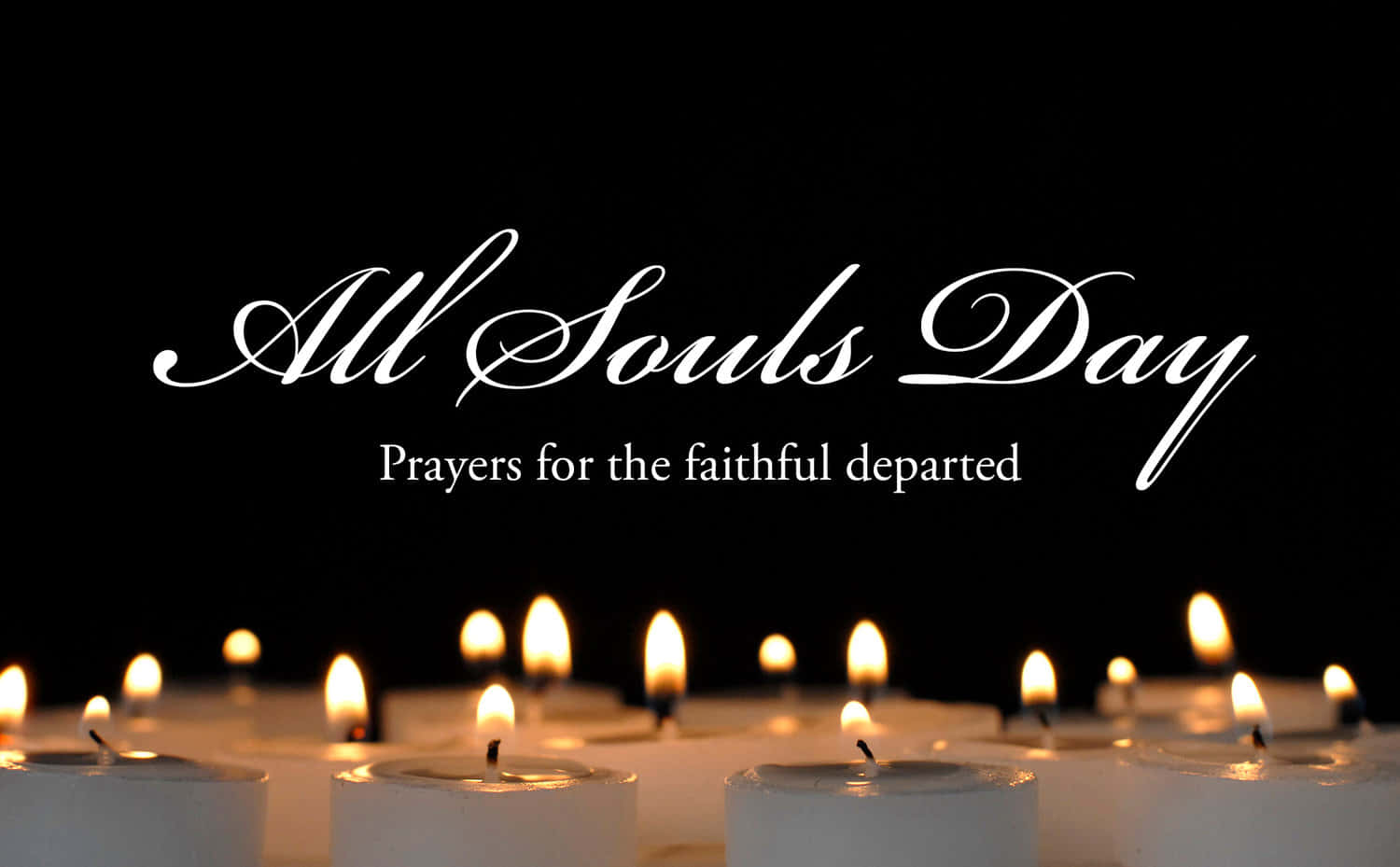 All Souls' Day, candlelight, glowing white candles, HD Desktop Wallpaper