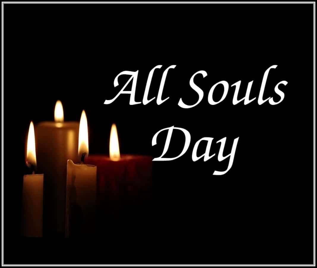 All Souls' Day, candles, black background, SD Desktop Wallpaper