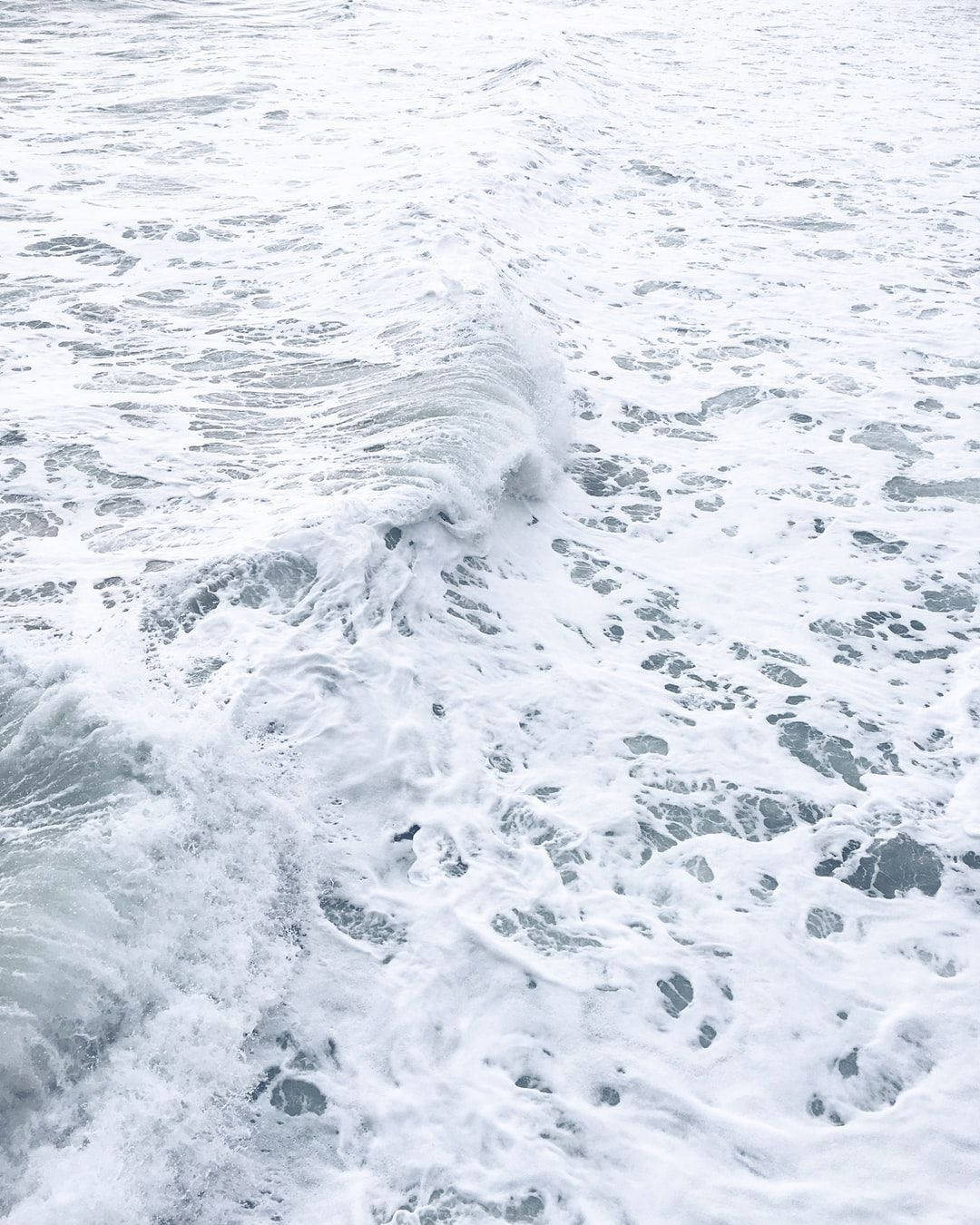 All White, sea foam, frothy ocean waves, HD Phone Wallpaper