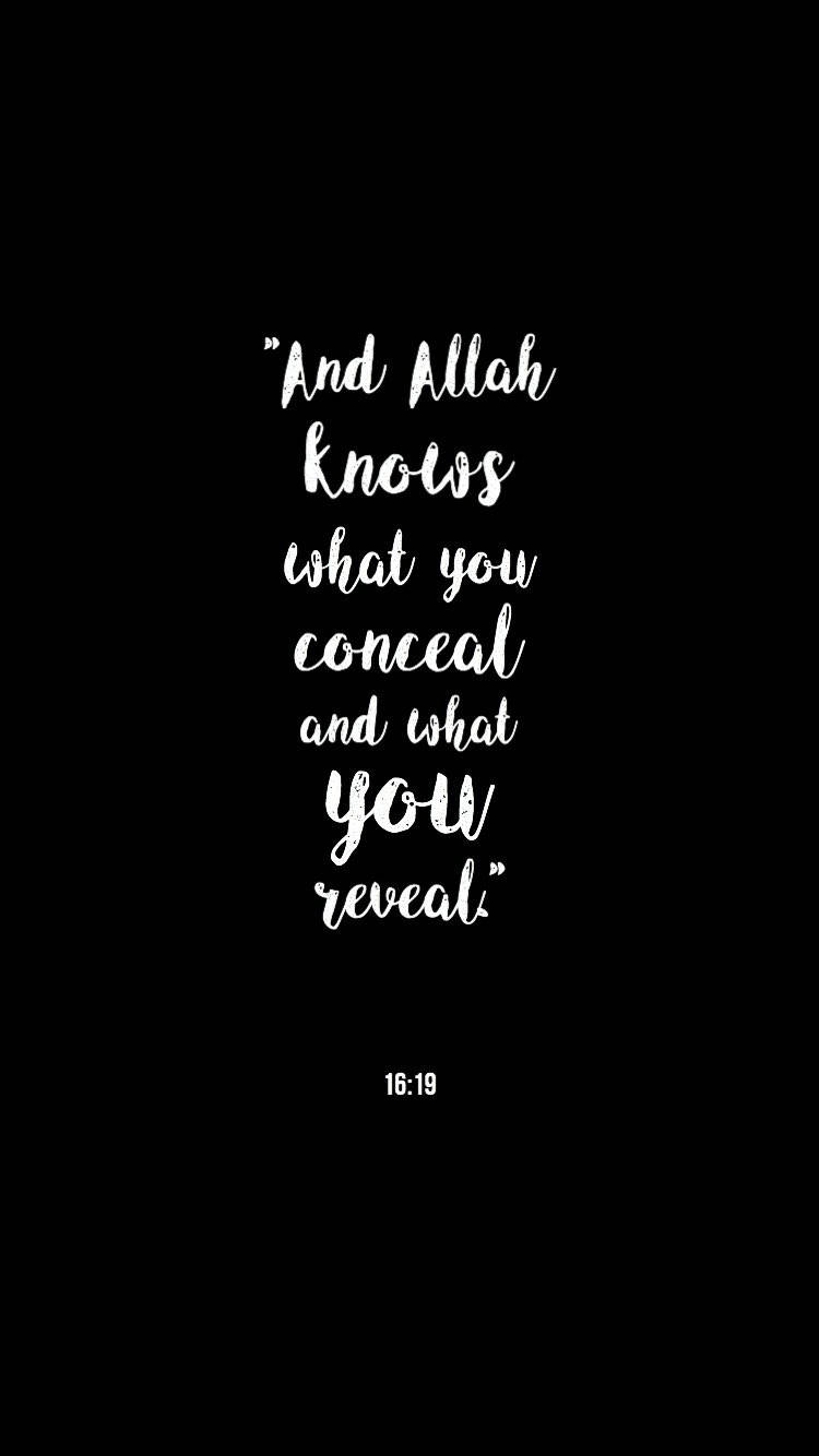 Allah, verse 16:19, white handwritten quote, HD Phone Wallpaper