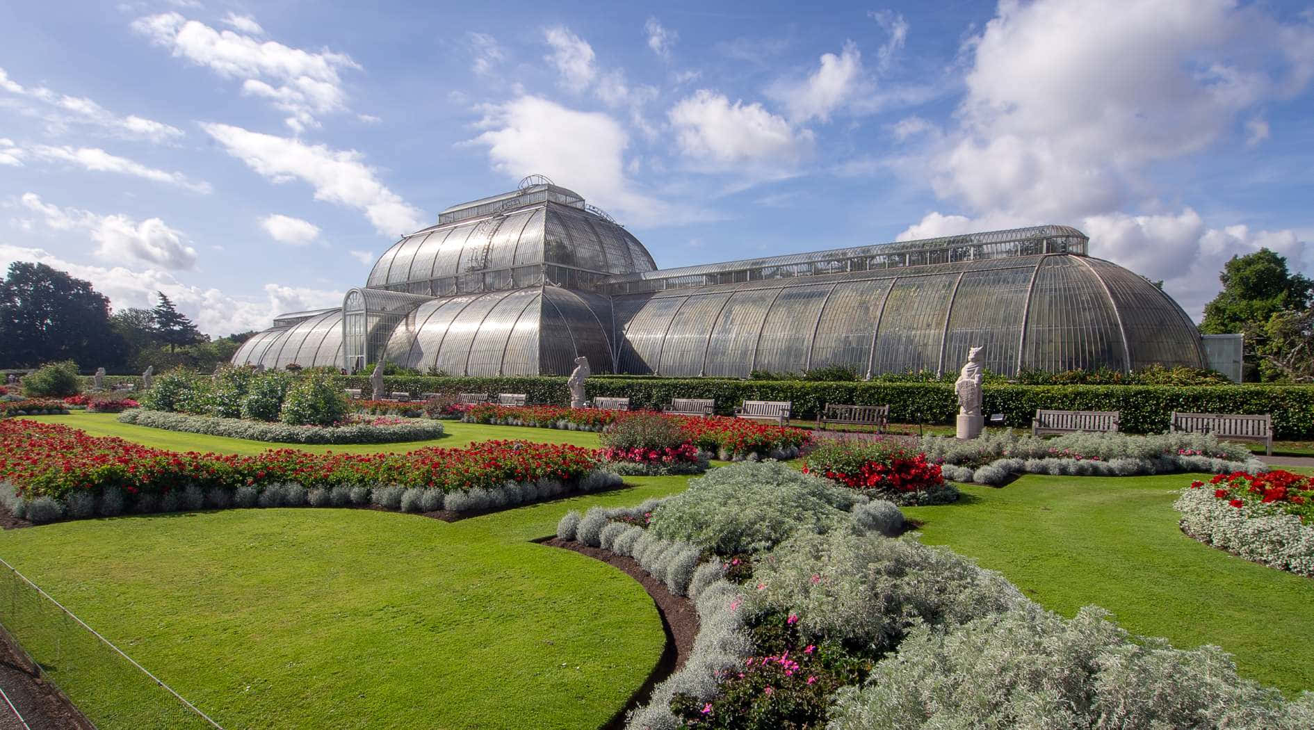 Allan Gardens Conservatory, curved domes, manicured gardens, HD Desktop Wallpaper