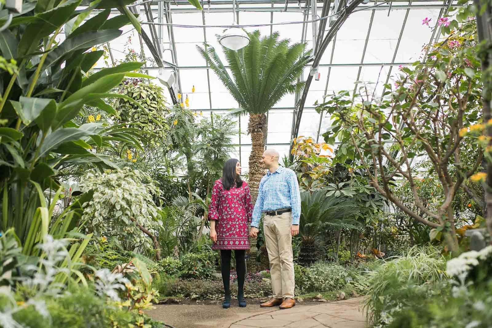Allan Gardens Conservatory, couple, lush tropical plants, HD Desktop Wallpaper