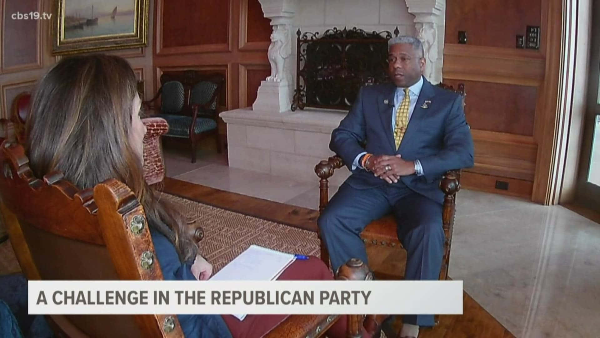 Allen West, blue suit, ornate wooden chair, Full HD Desktop Wallpaper