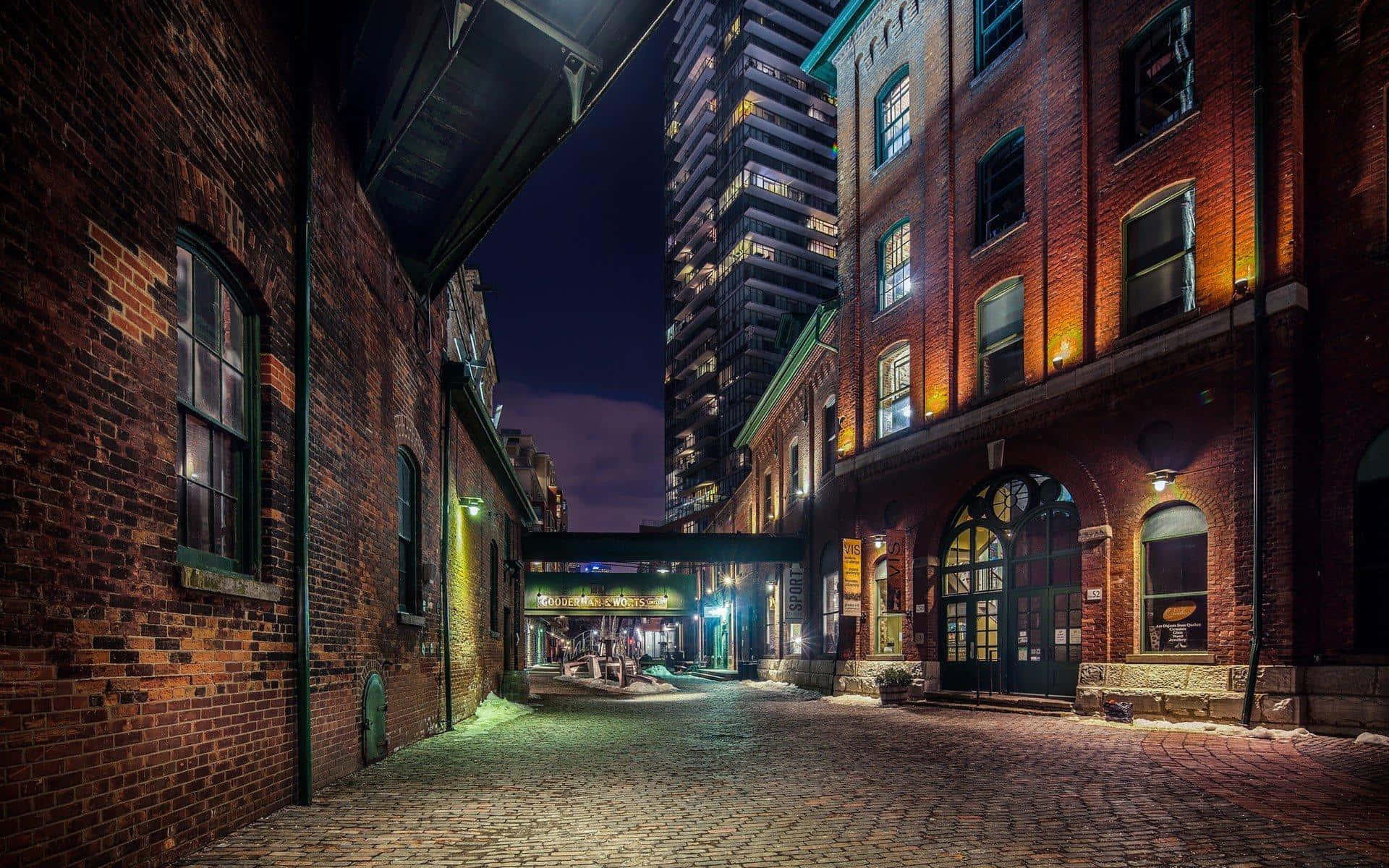 narrow alleyway, cobblestone alley, historic brick buildings, Full HD Desktop Wallpaper