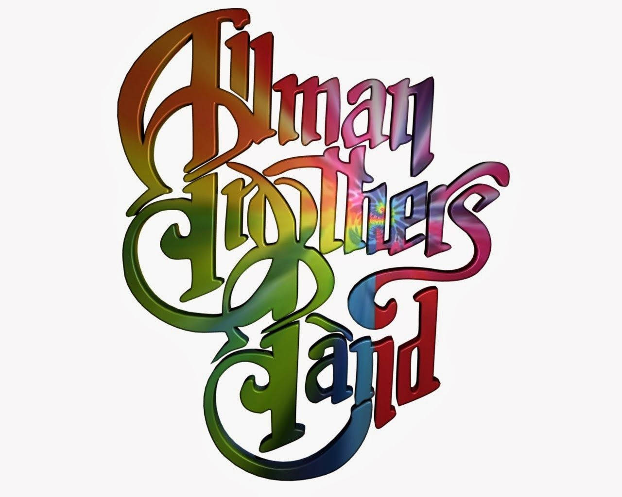 Allman Brothers Band, colorful logo, swirling rainbow gradient typography, HD Desktop Wallpaper