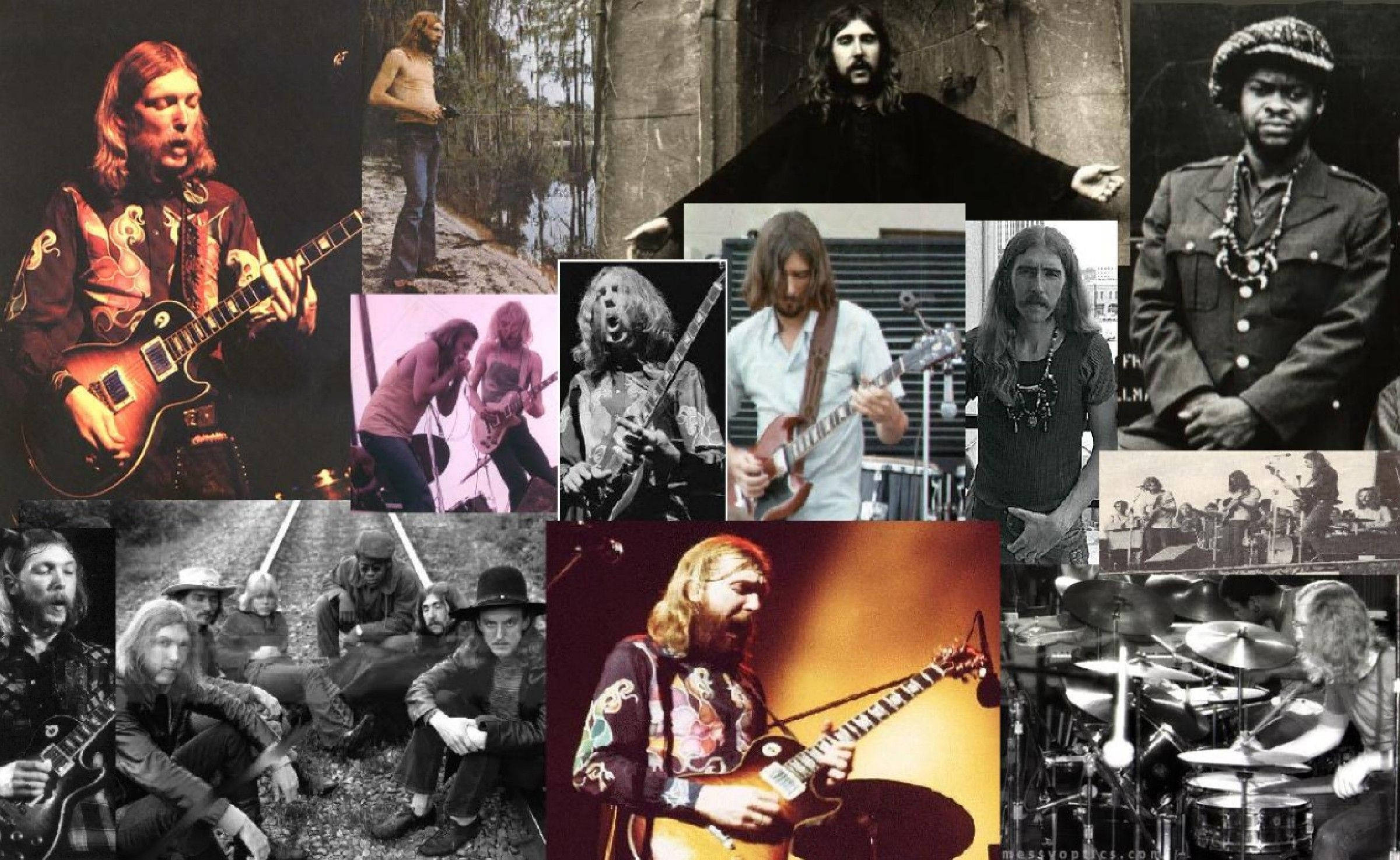 Allman Brothers Band, legendary lineup, vintage rock musicians, Full HD Desktop Wallpaper