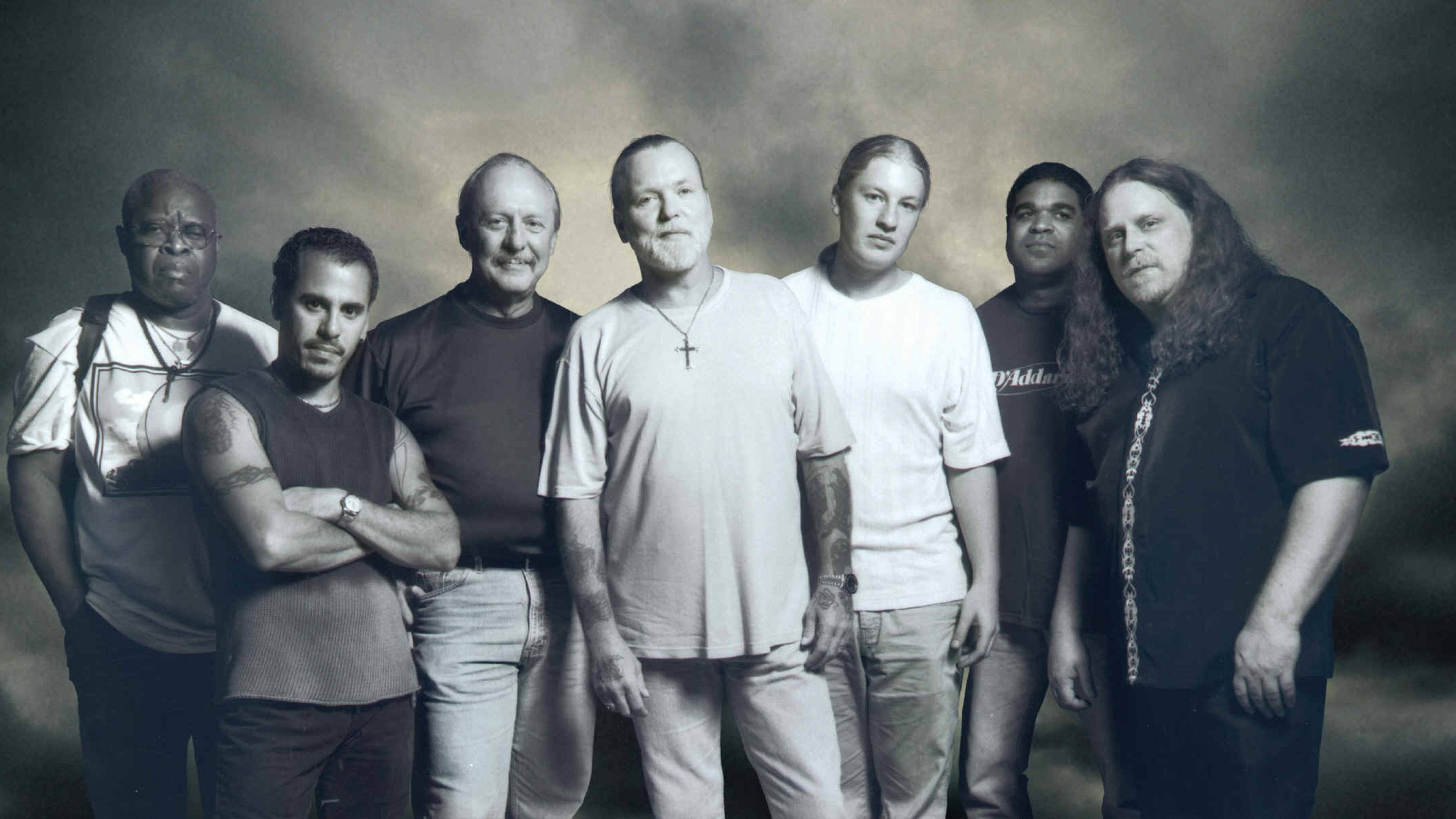 Allman Brothers Band, Seven men, casual attire, 4K Desktop Wallpaper