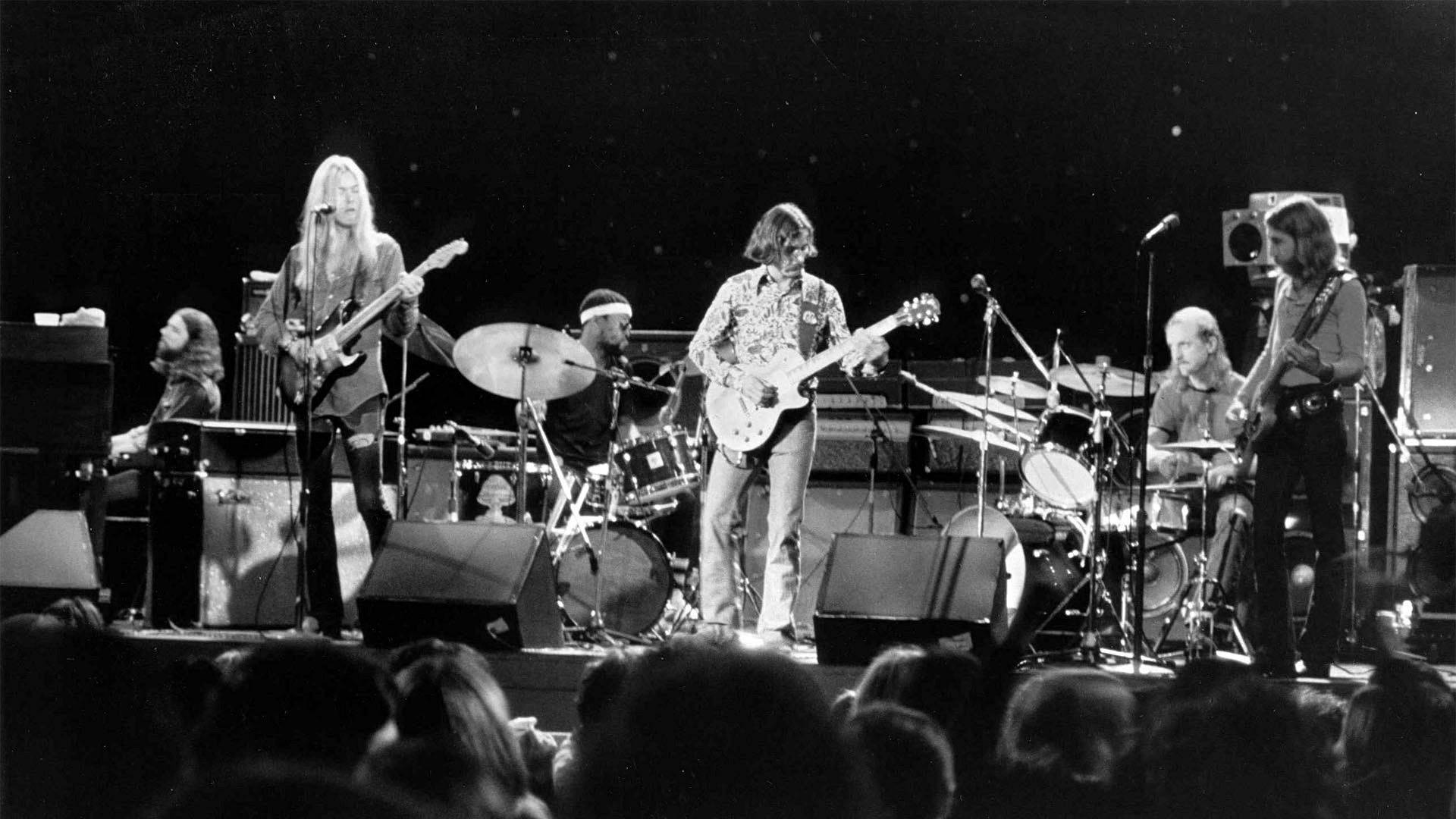 Allman Brothers Band, grayscale concert photo, rock band, Full HD Desktop Wallpaper