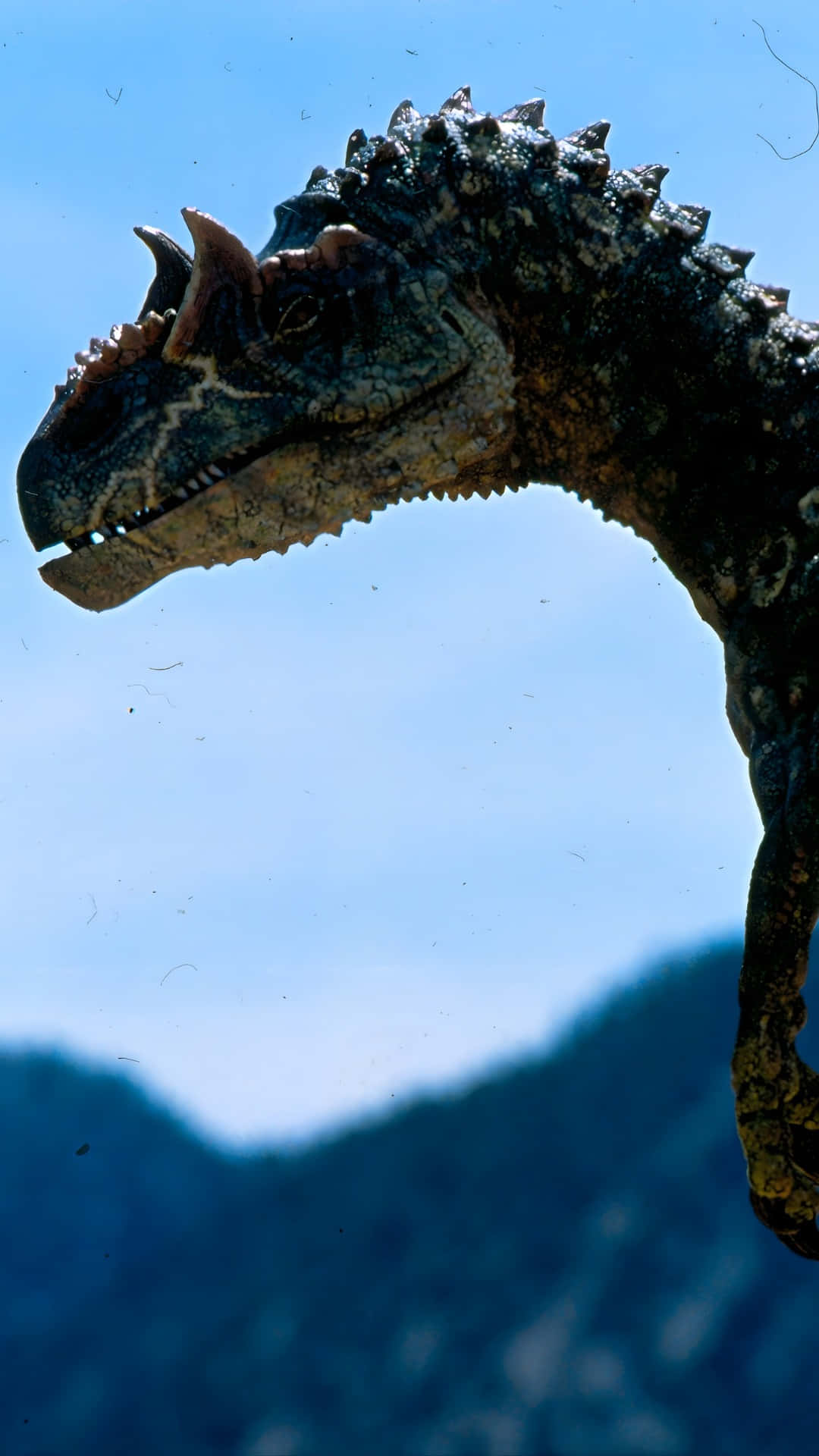 Allosaurus, spiked dinosaur head, horns, Full HD Phone Wallpaper
