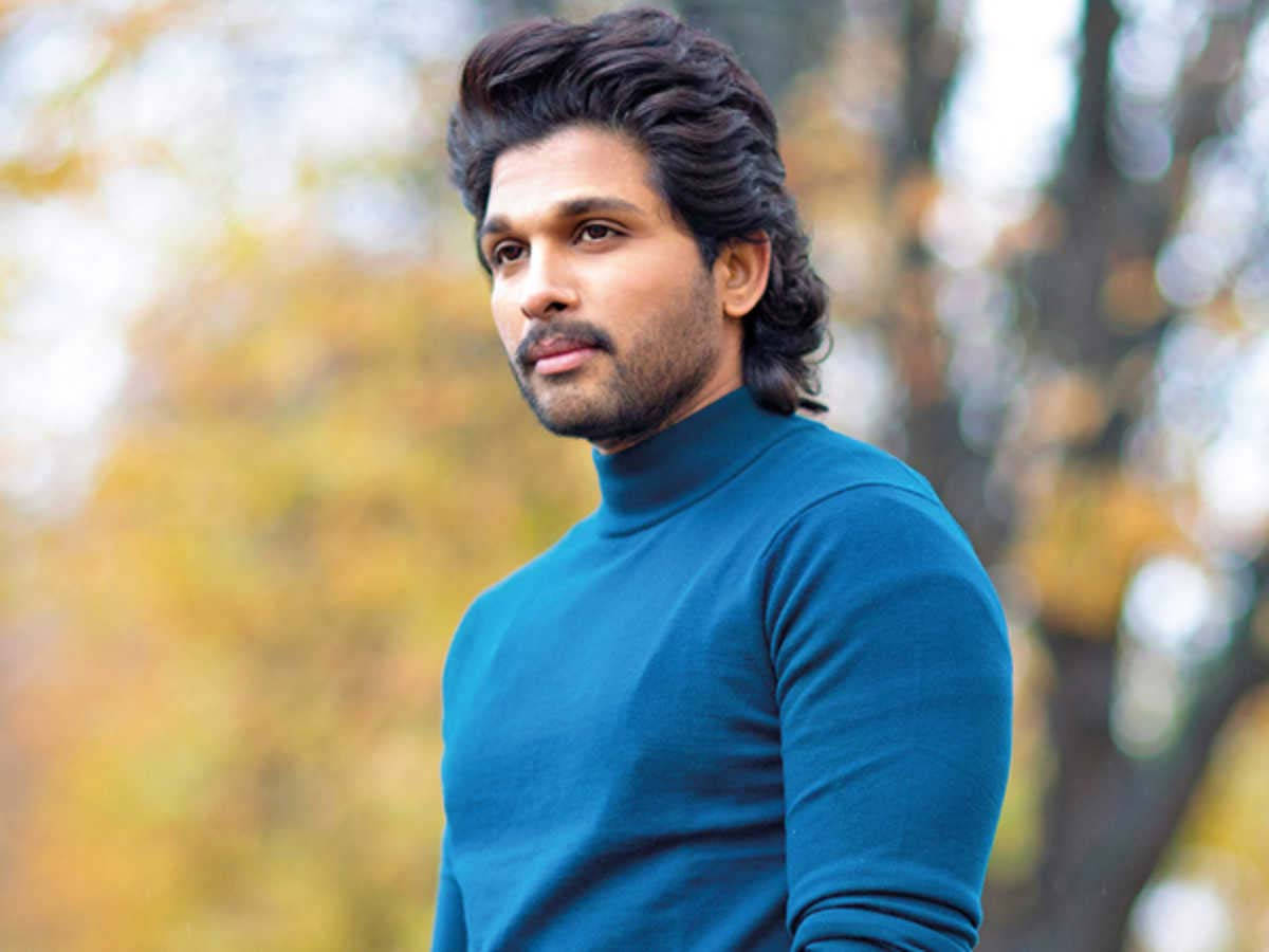 Allu Arjun, blue sweater, teal turtleneck, SD Desktop Wallpaper