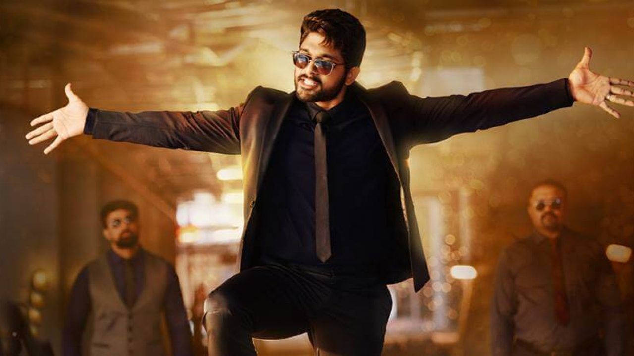 Allu Arjun, black suit, sunglasses, HD Desktop Wallpaper