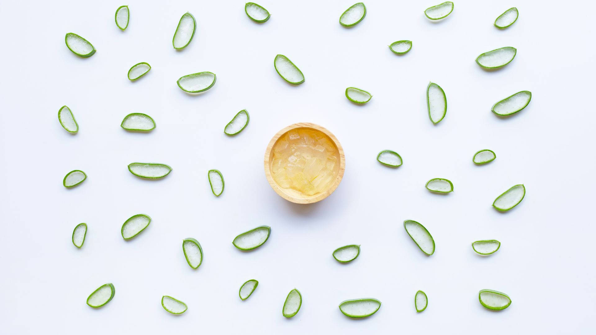 Aloe Vera, clear aloe vera gel, aloe leaf slices, Full HD Desktop Wallpaper