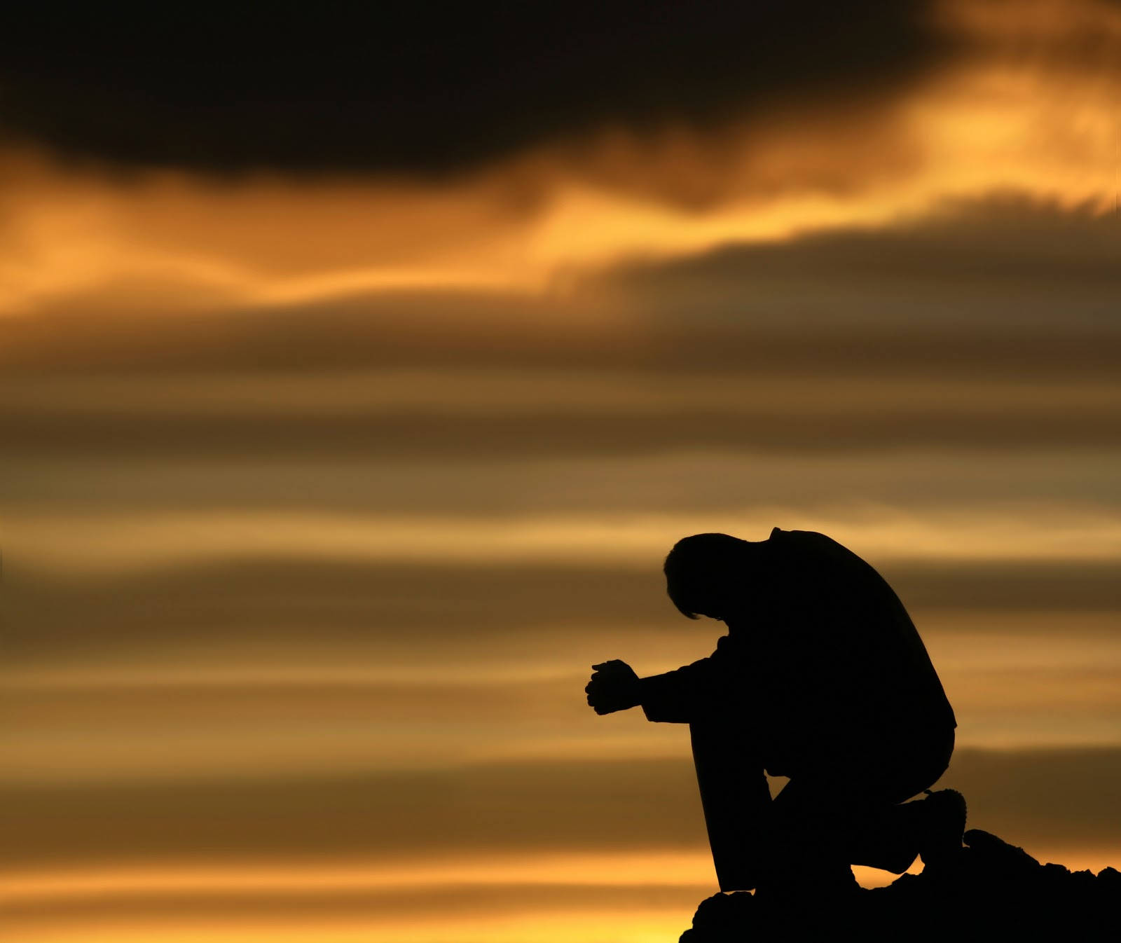 Alone Boy, sunset, golden orange, HD Desktop Wallpaper