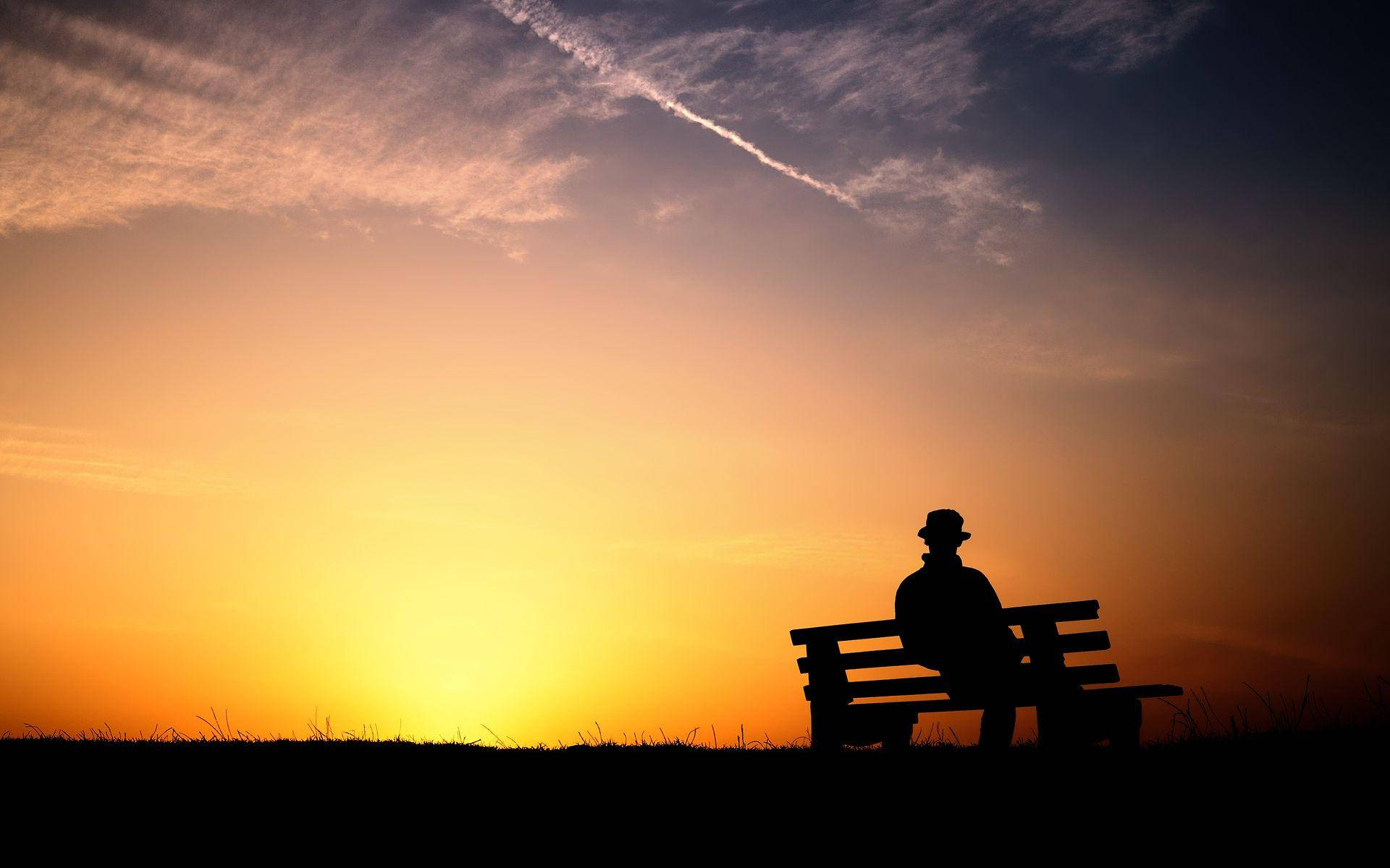 Alone Boy, silhouette, hat, Full HD Desktop Wallpaper
