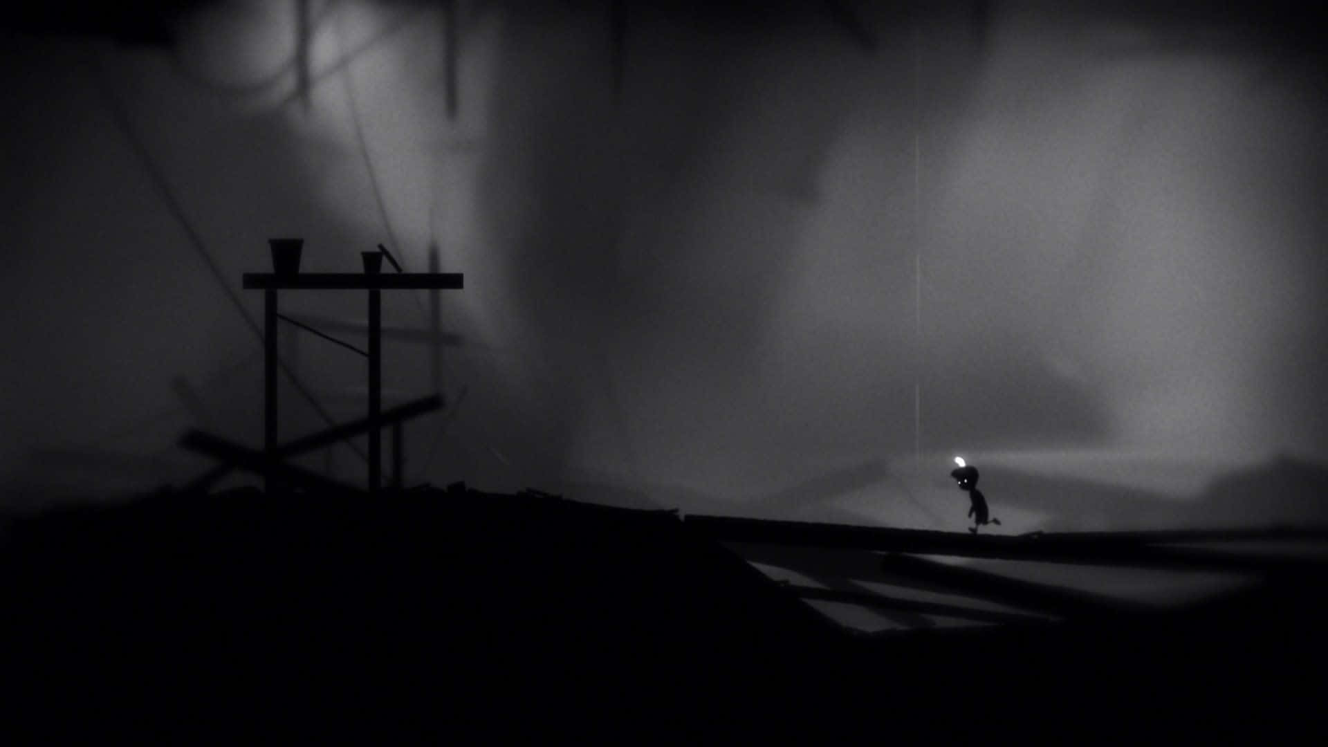 lone figure, glowing lantern, misty, Full HD Desktop Wallpaper