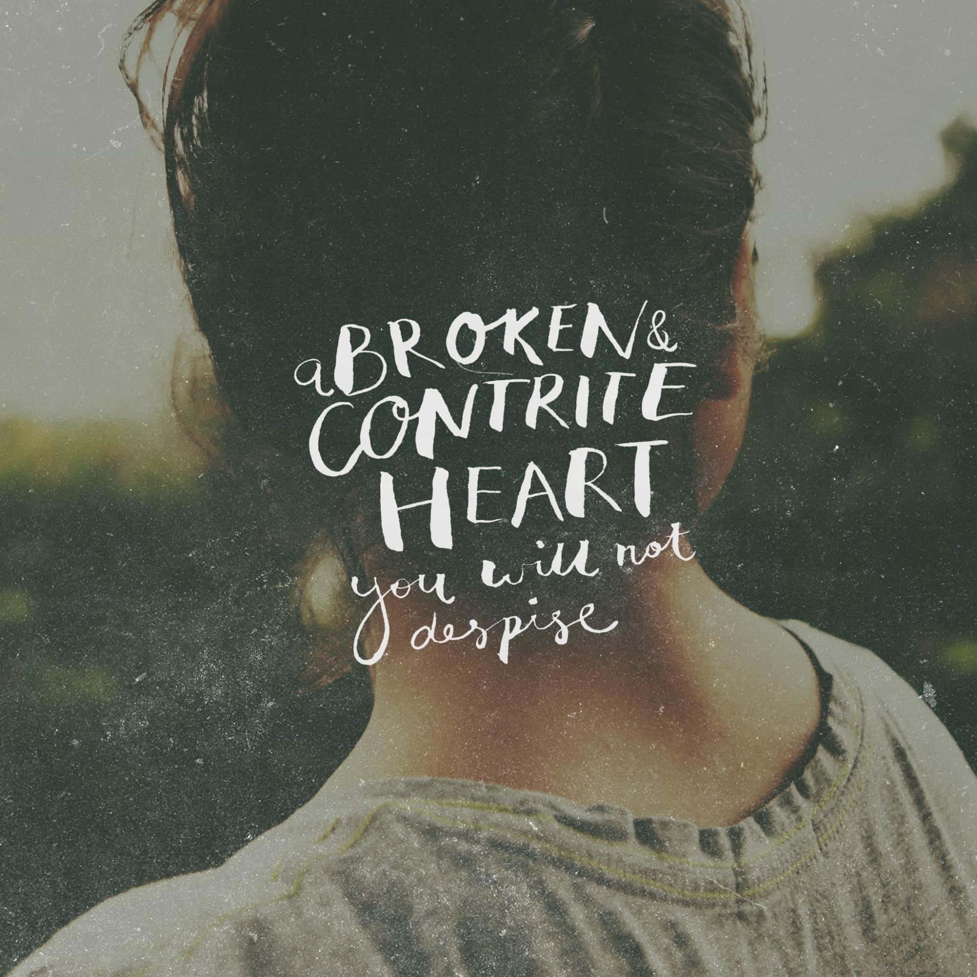 broken & contrite heart, a broken & contrite heart you will not despise, soft blurred outdoor background, Full HD Desktop Wallpaper
