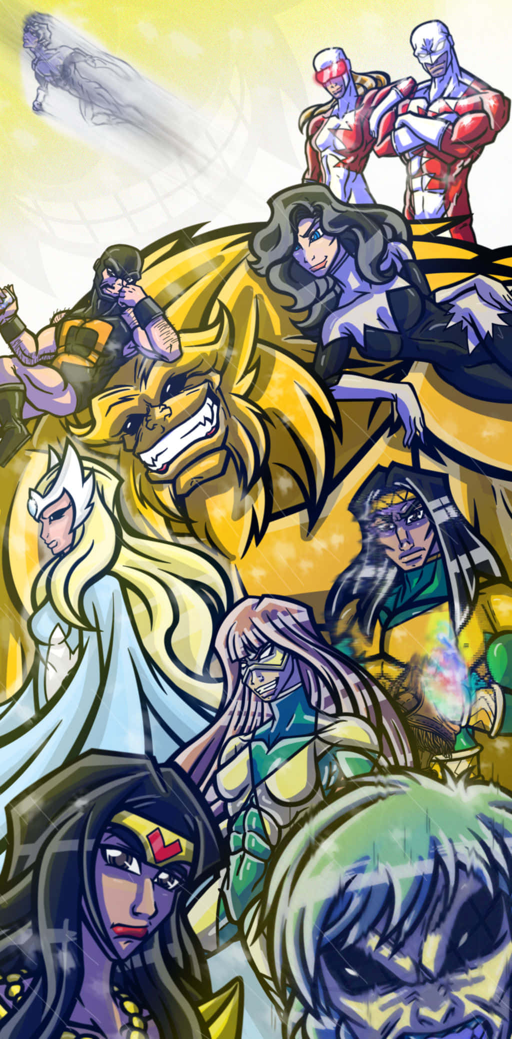 Alpha Flight, anime-style, vibrant, Full HD Phone Wallpaper